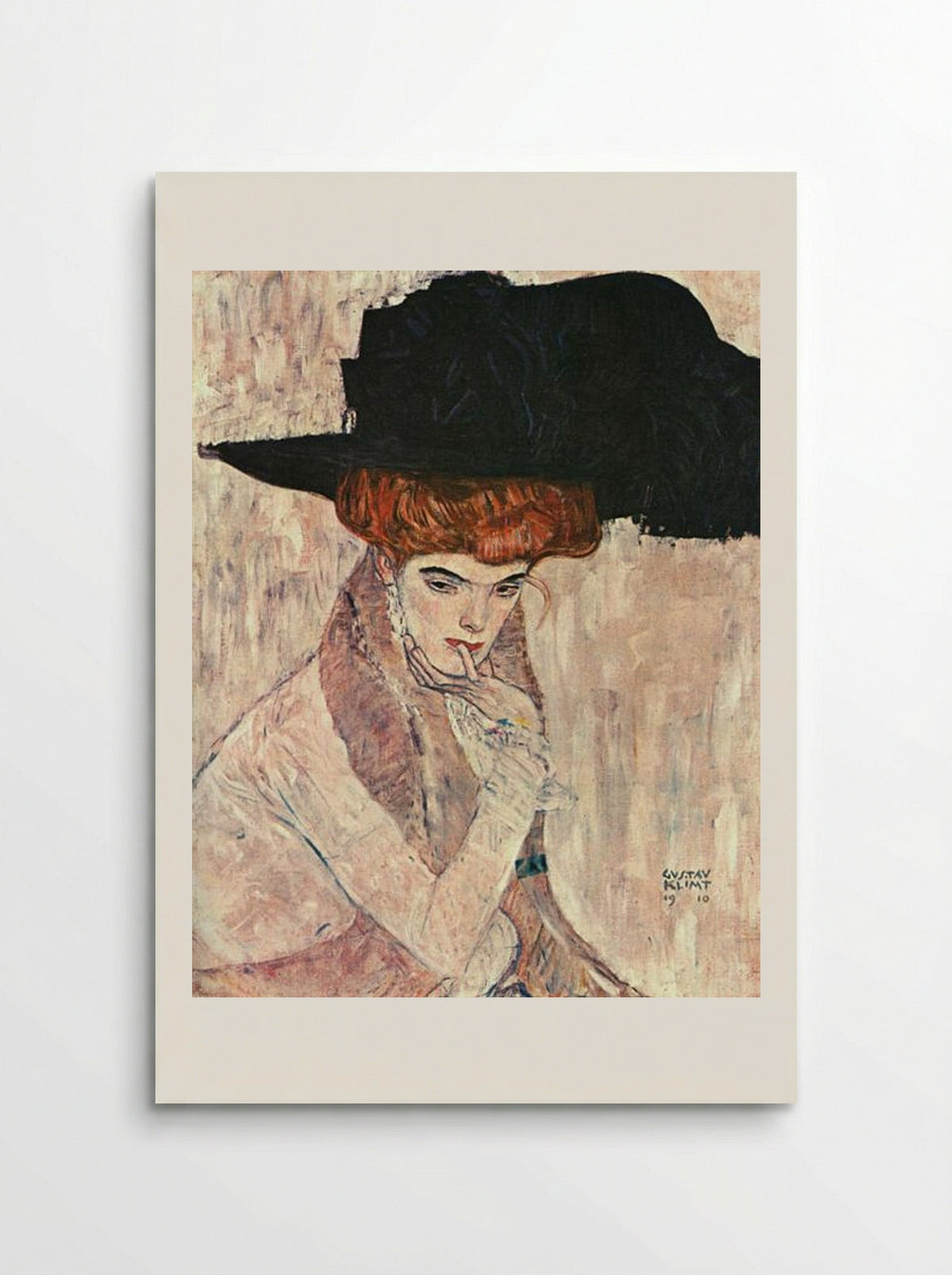 The Black Feather Hat - Gustav Klimt - Poster