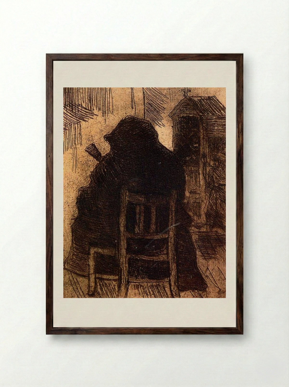 The Blessed - José Gutiérrez Solana - Framed Print Dark Wood