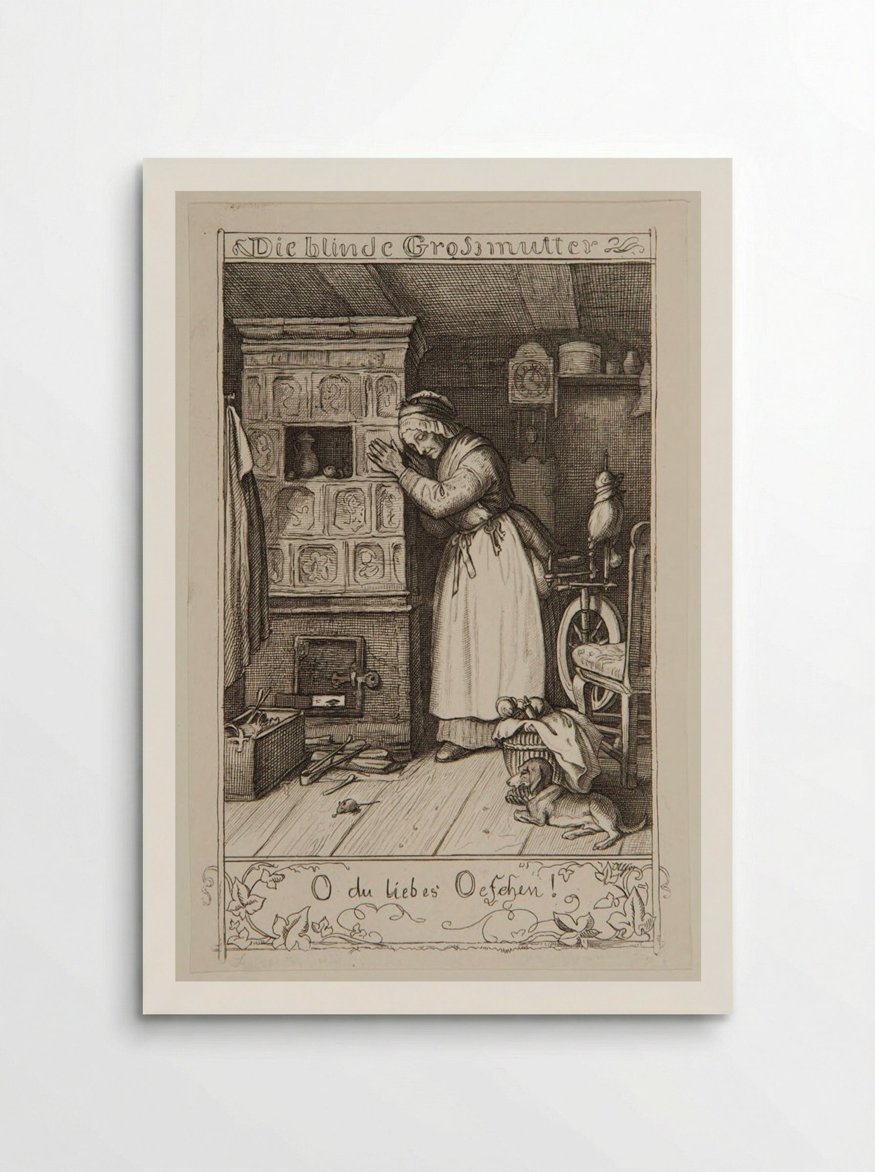The Blind Grandmother - Wilhelm Oswald Ufer - Poster