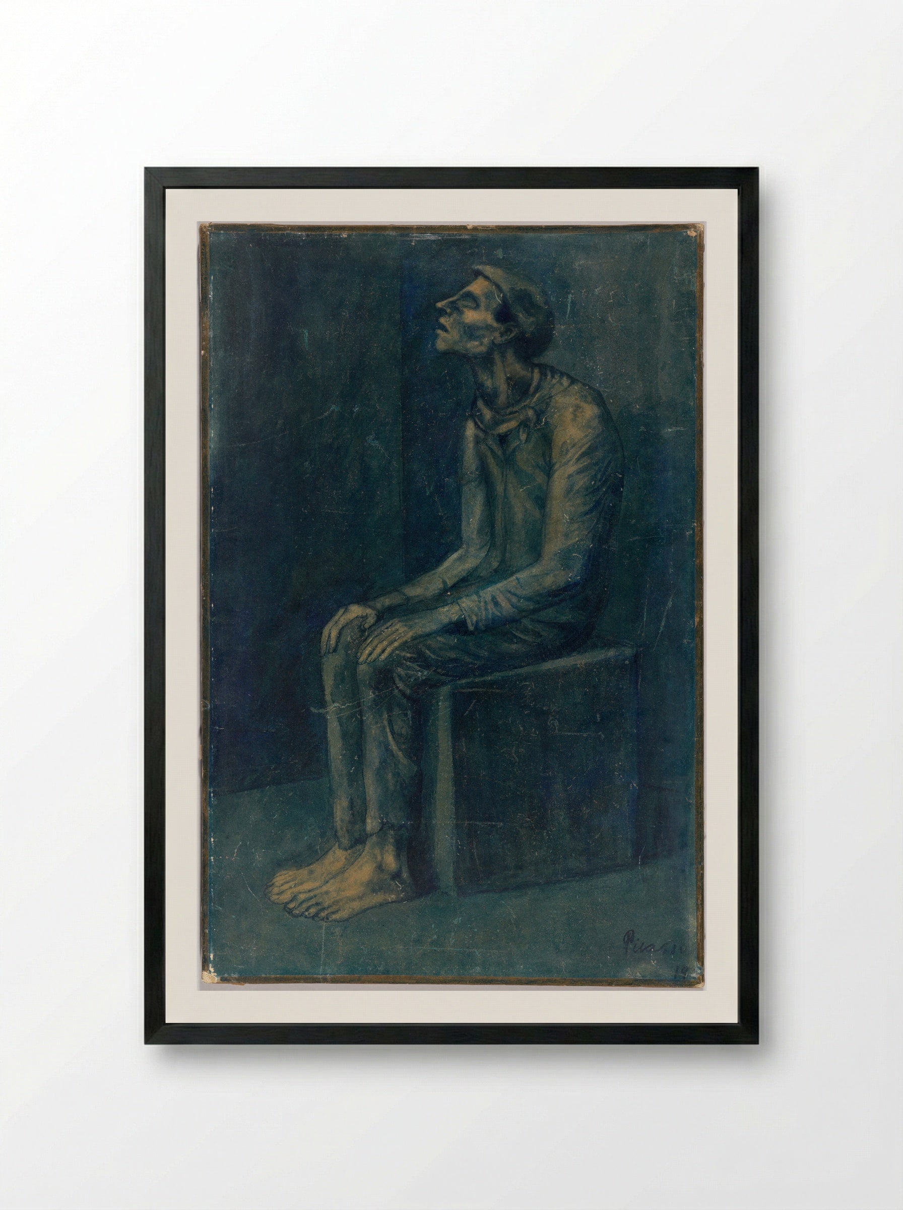 The Blind Man - Pablo Picasso - Framed Print Black