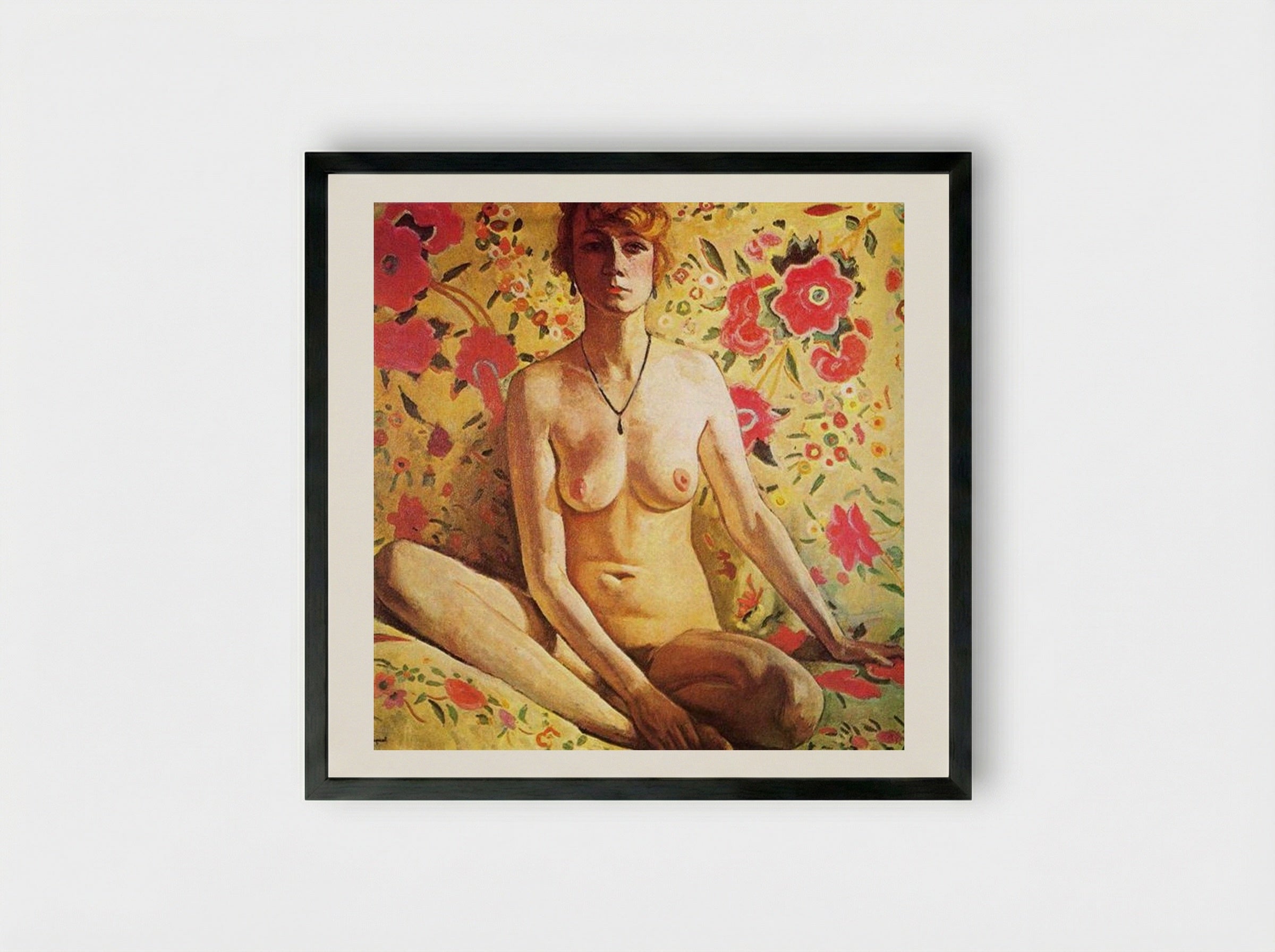 The Blonde Woman - Albert Marquet - Framed Print Black