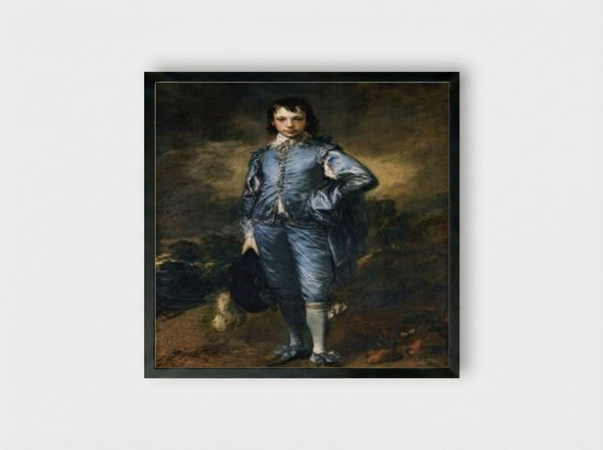 The Blue Boy (Portrait of Jonathan Buttall) - Thomas Gainsborough - Framed Print Black