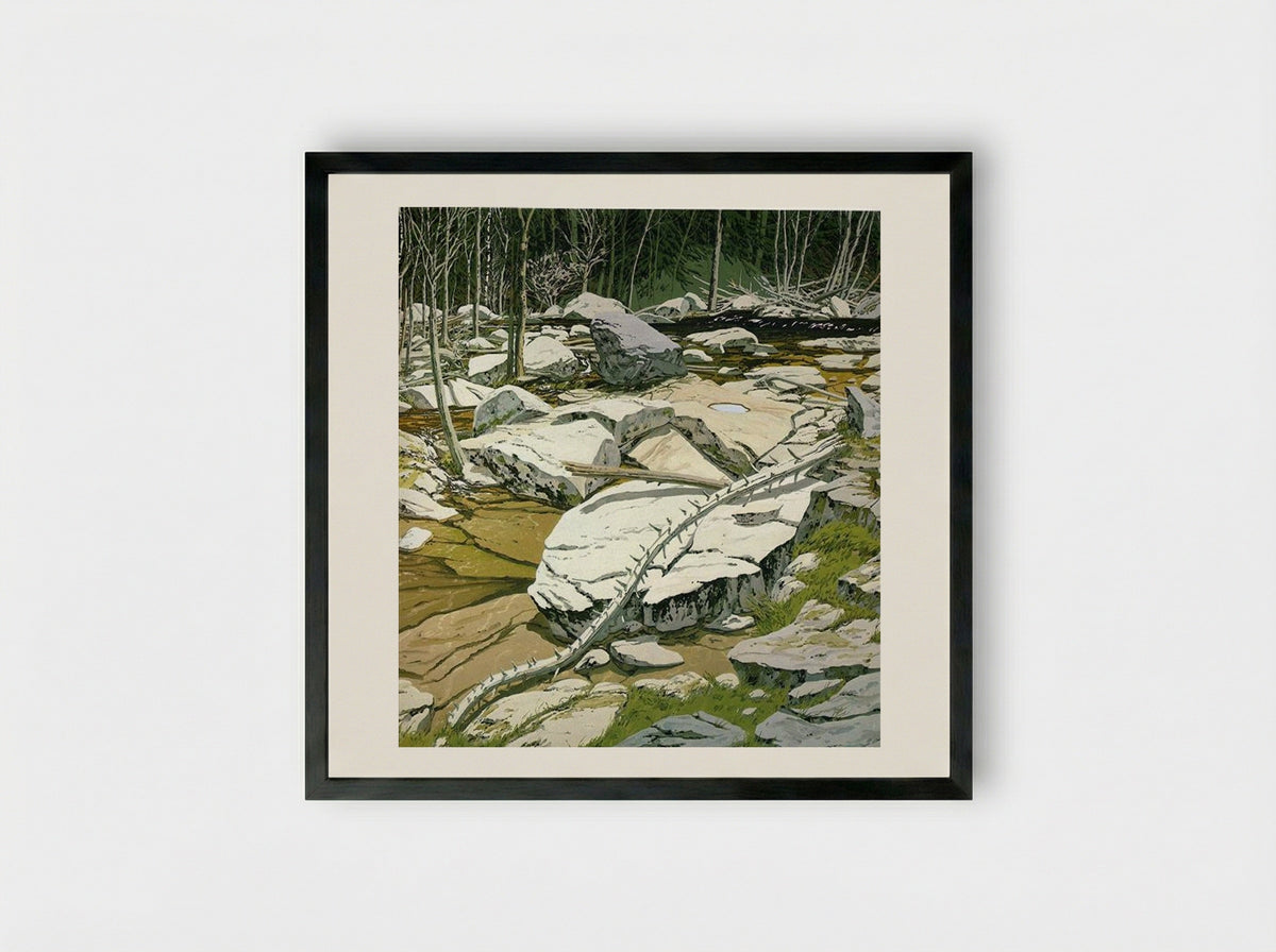 The Blue Pool - Neil Welliver - Framed Print Black