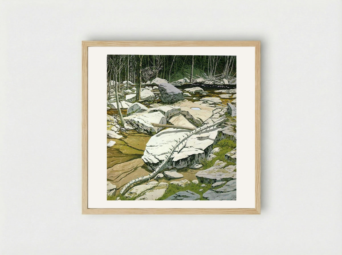 The Blue Pool - Neil Welliver - Framed Print Wood