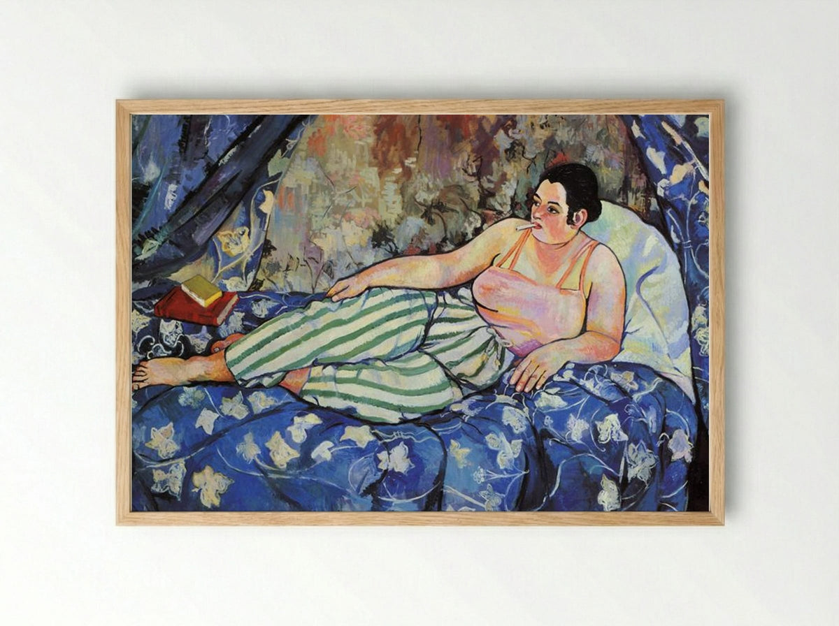 The Blue Room - Suzanne Valadon - Framed Print Wood