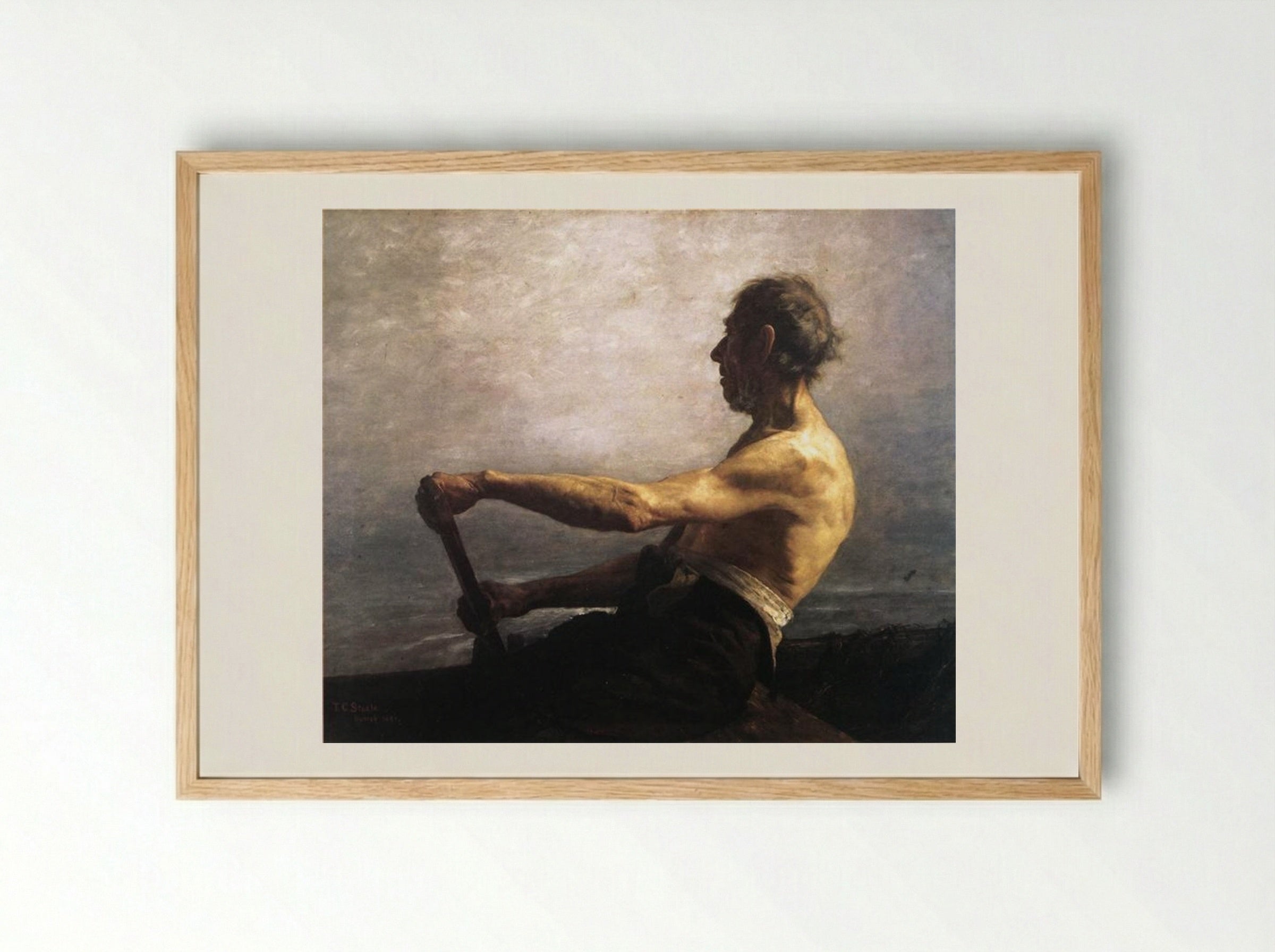 The Boatman - T. C. Steele - Framed Print Wood