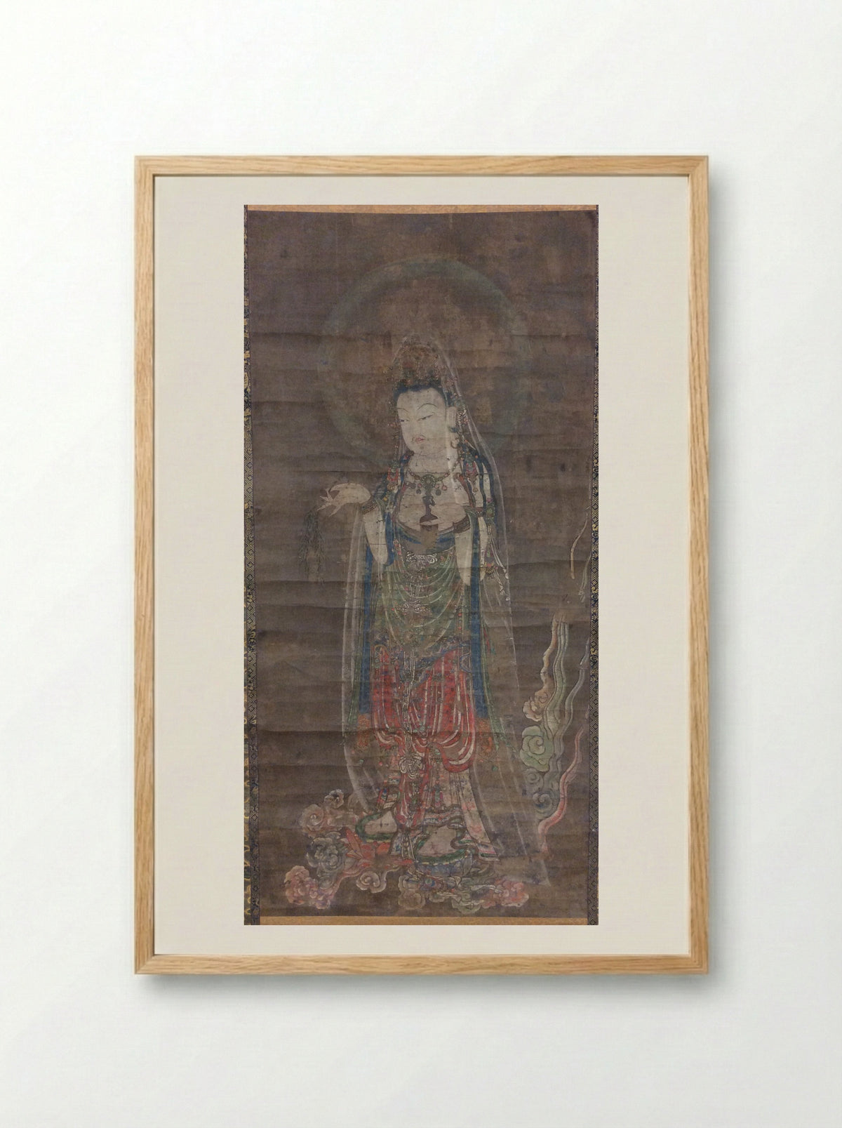 The Bodhisattva Willow Kannon - Wu Daozi - Framed Print Wood
