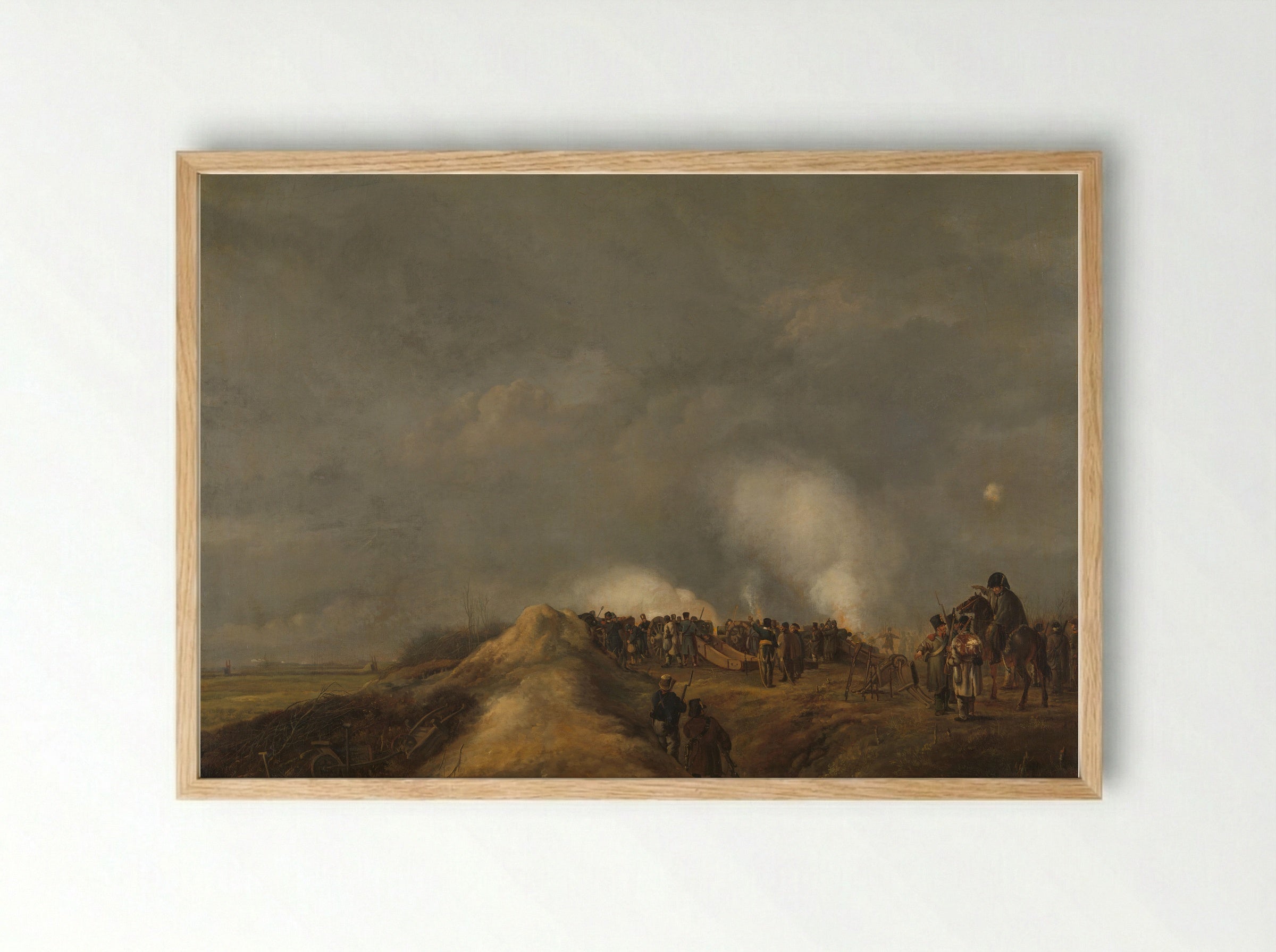 The Bombardment of Naarden, April 1814 - Pieter Gerardus van Os - Framed Print Wood