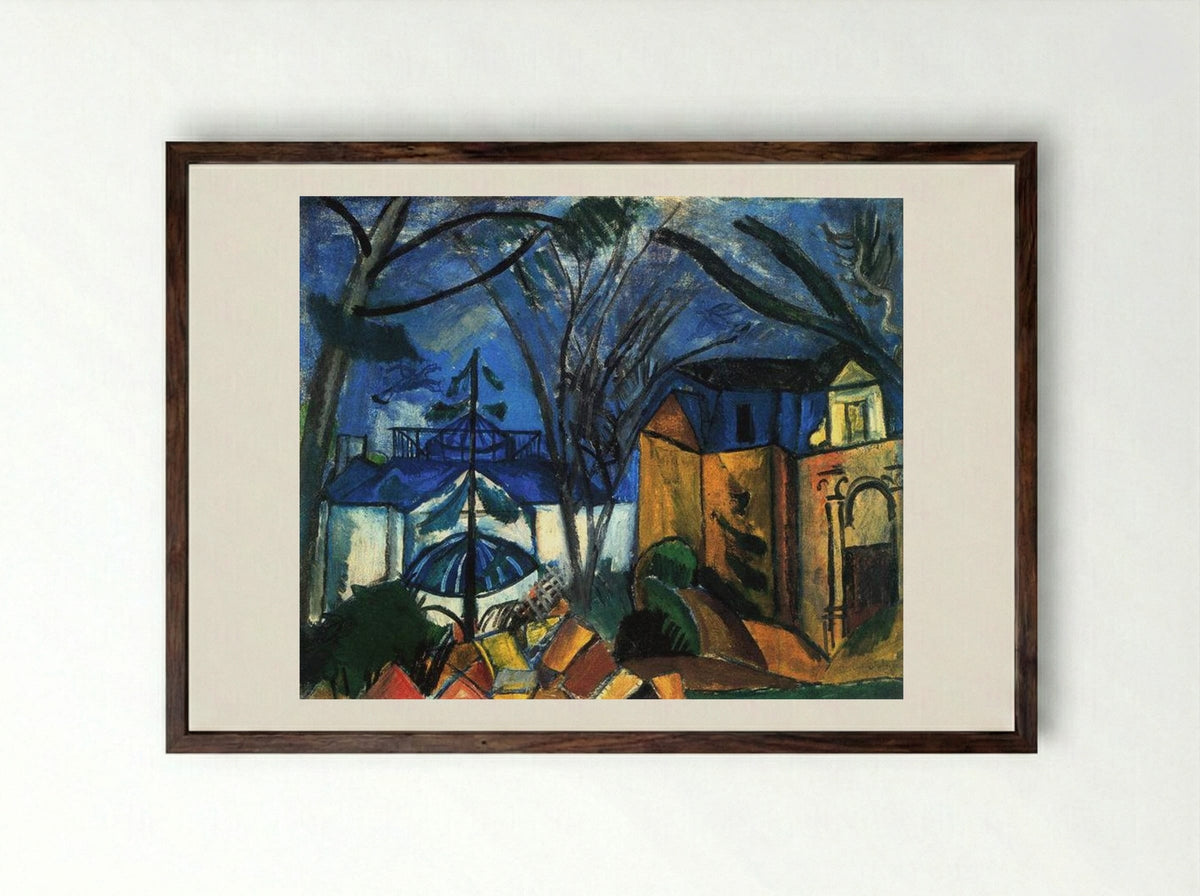 The Botanical Garden - Raoul Dufy - Framed Print Dark Wood