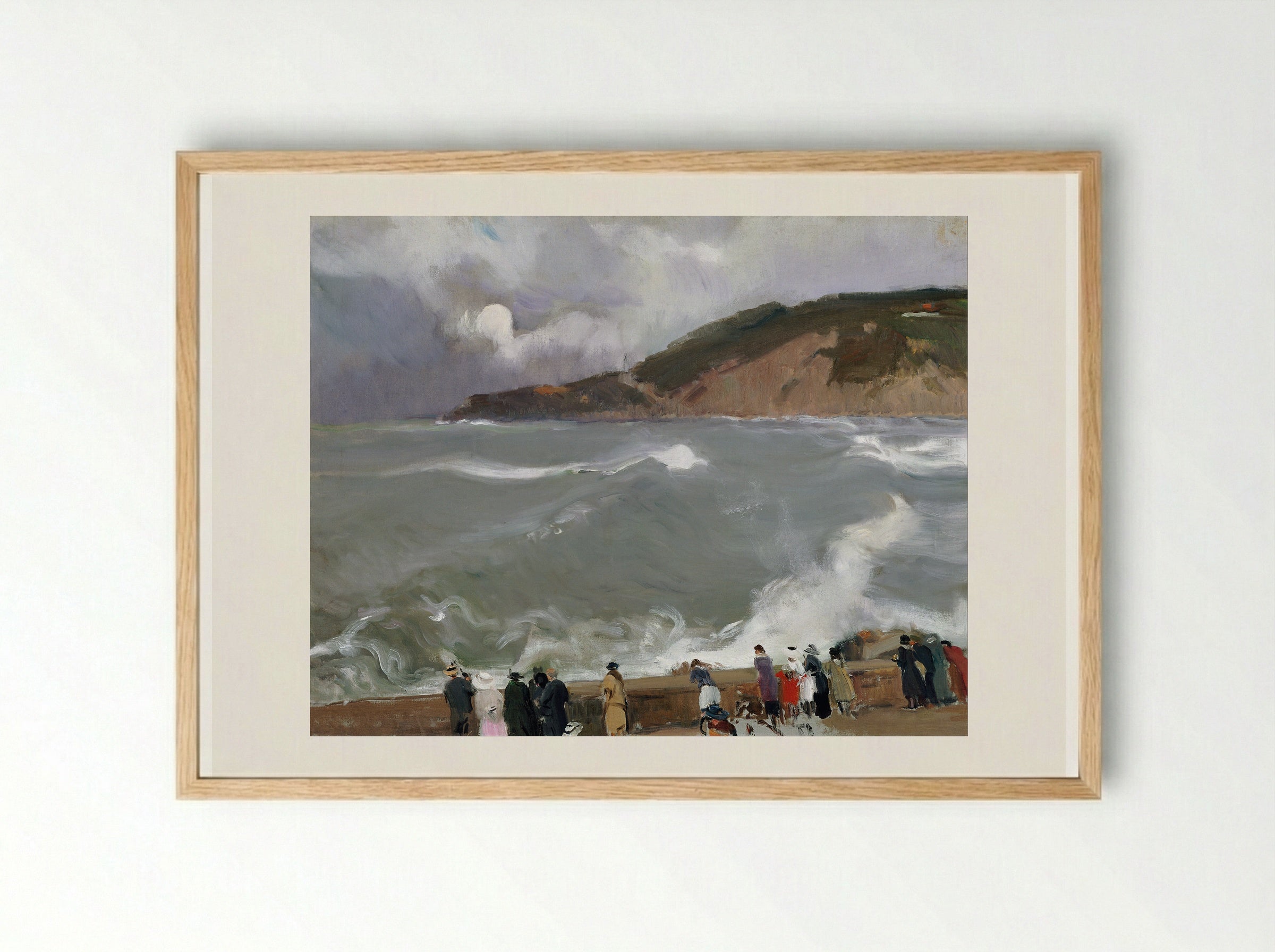 The Breakwater of San Sebastian - Joaquín Sorolla - Framed Print Wood