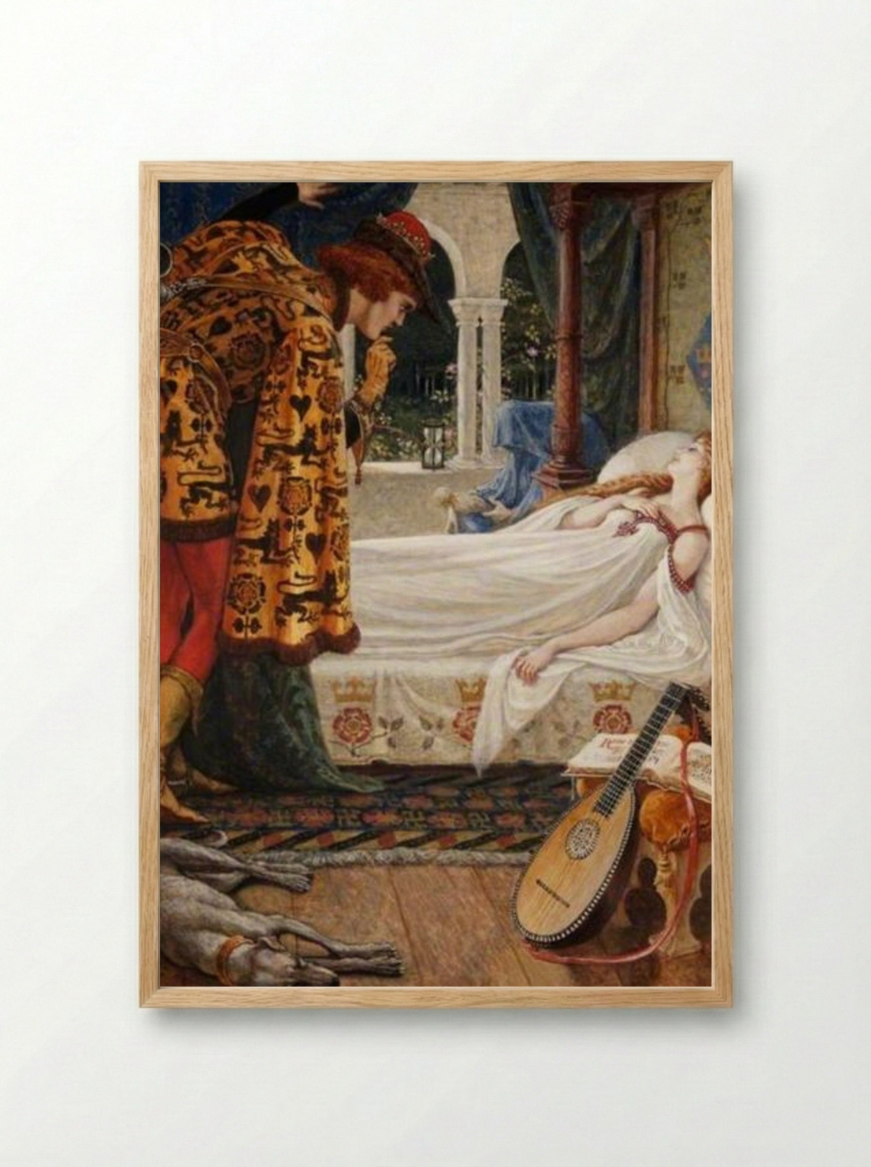 The Briar Rose (Centre Panel) - Walter Crane - Framed Print Wood