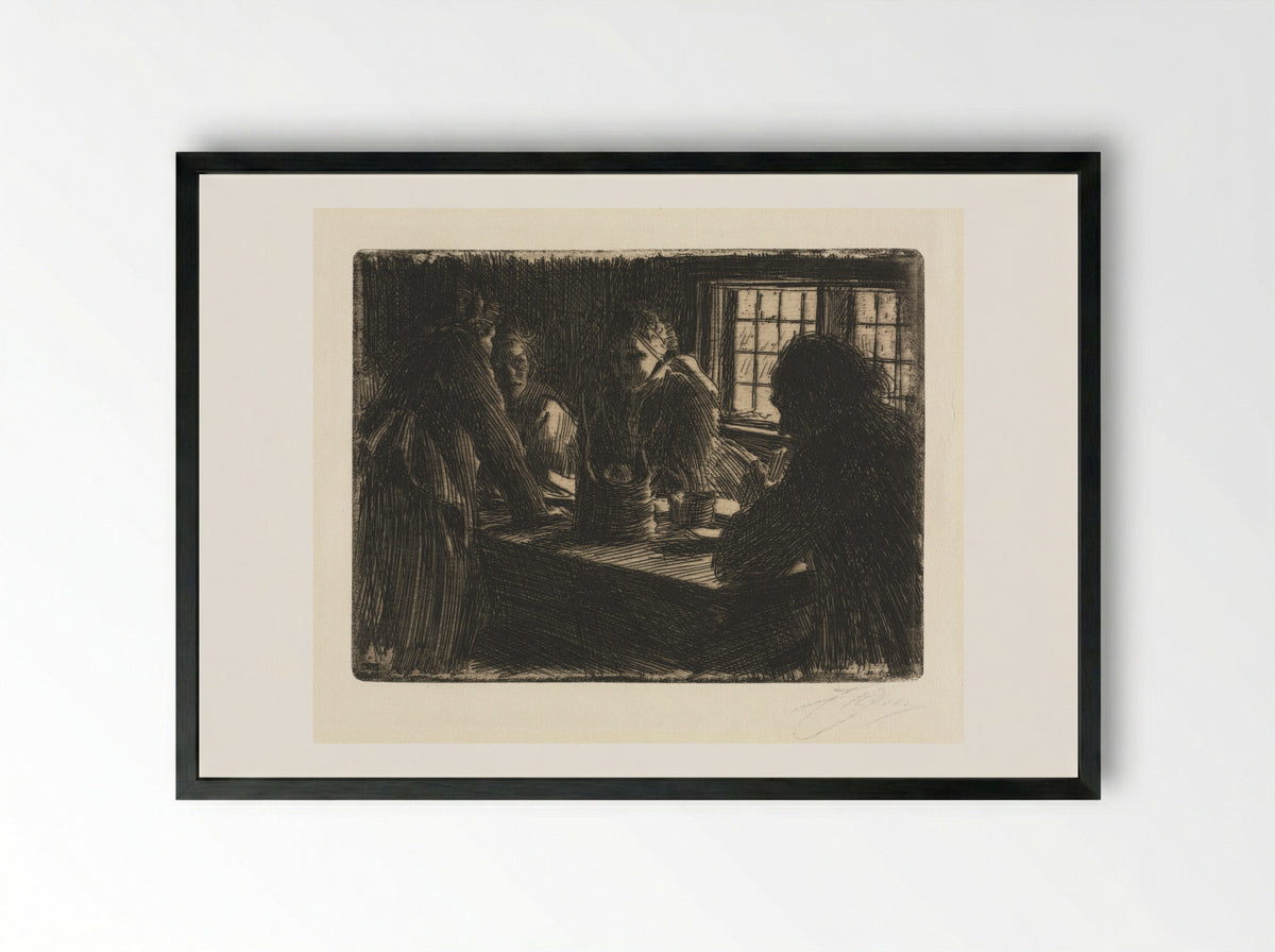The Bride's Maid - Anders Zorn - Framed Print Black