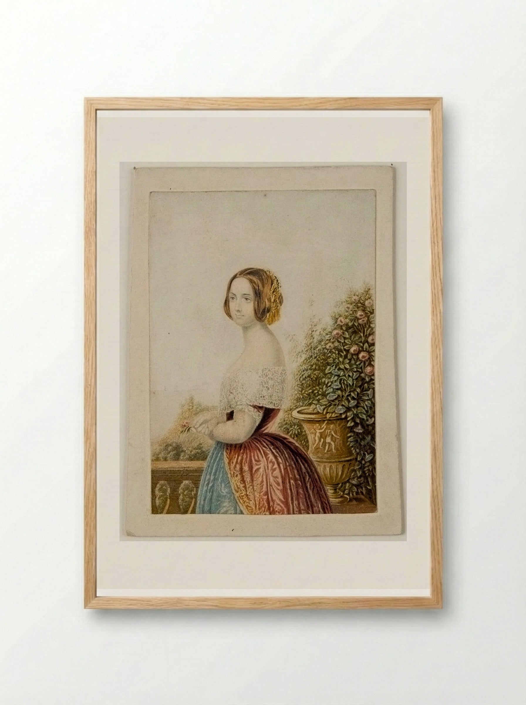 The Bride - George Baxter - Framed Print Wood