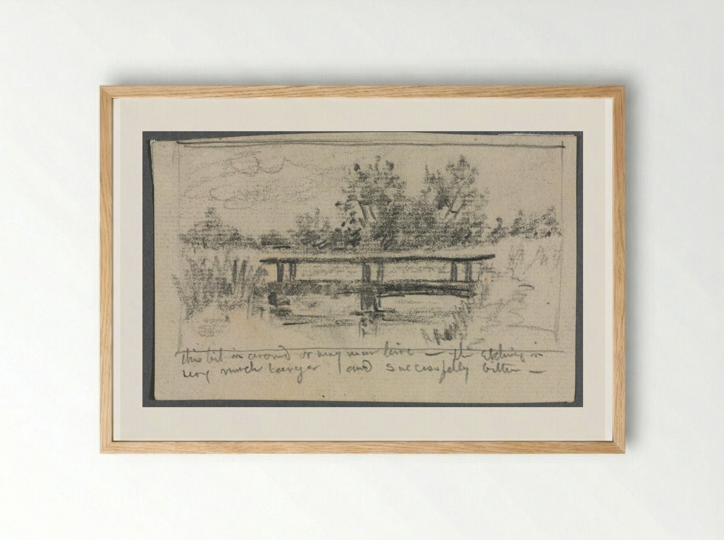 The Bridge, Schleissheim - Otto H. Bacher - Framed Print Wood
