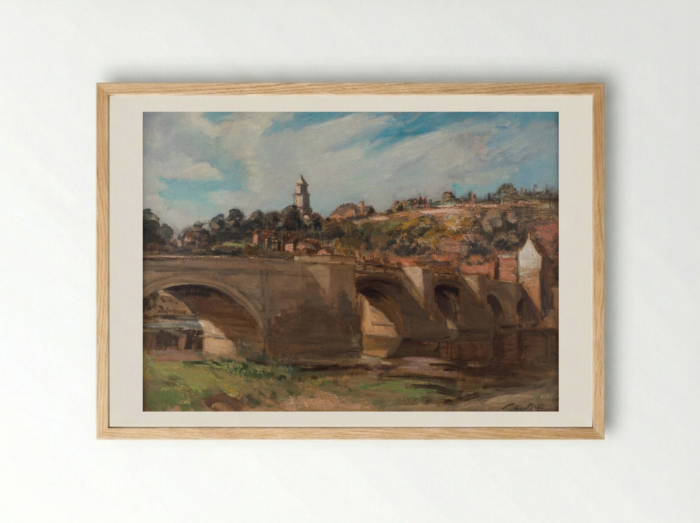 The Bridge - Philip Wilson Steer - Framed Print Wood