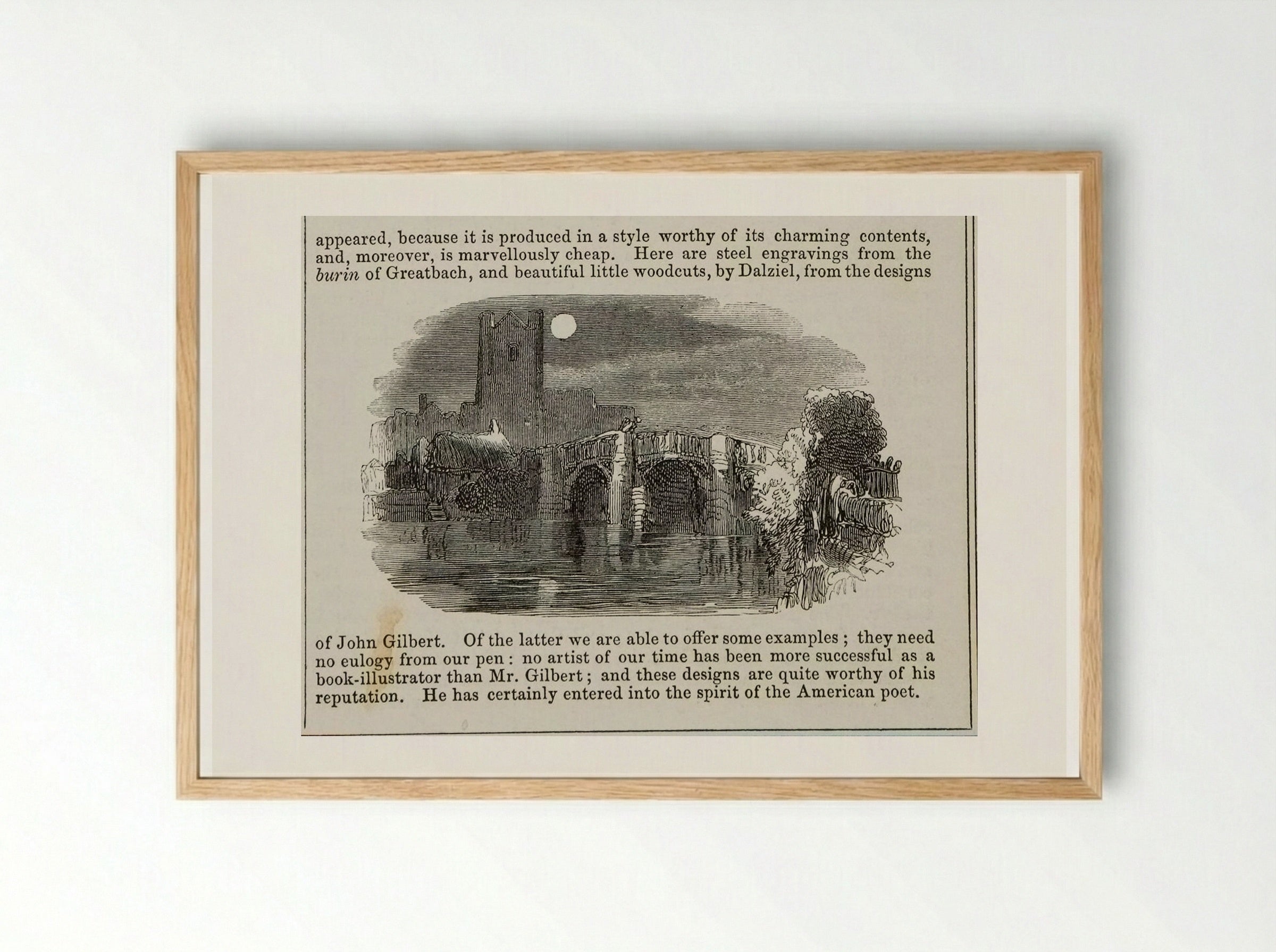 The Bridge - Edward Dalziel - Framed Print Wood