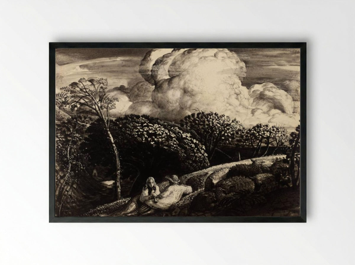 The Bright Cloud - Samuel Palmer - Framed Print Black