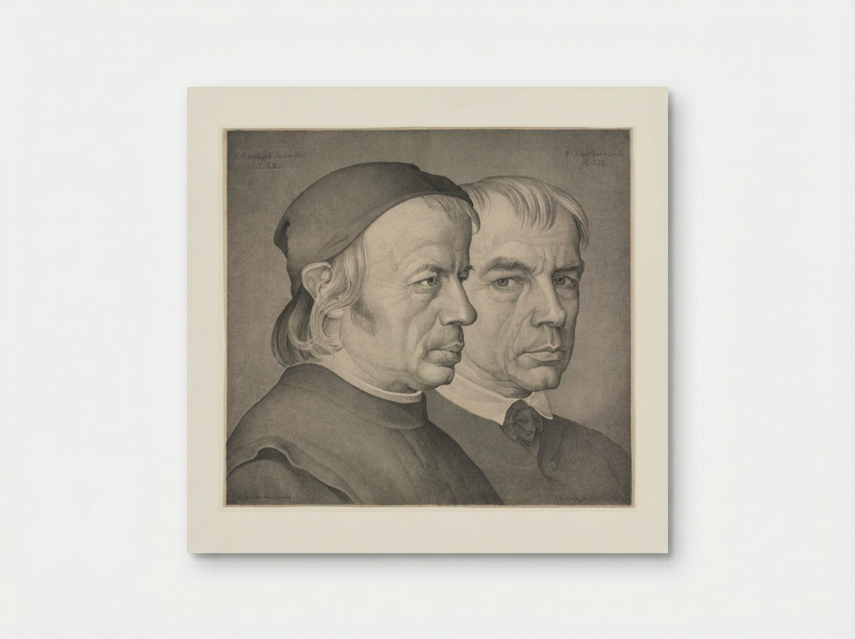 The Brothers Eberhard - Johann Anton Ramboux - Poster