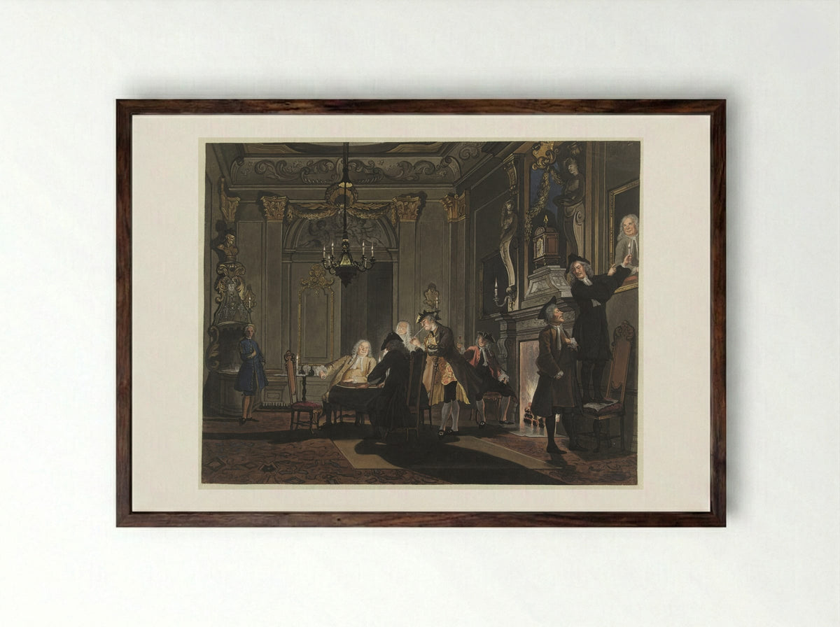 The Brothers Were Having a Conversation - Sara Troost - Framed Print Dark Wood