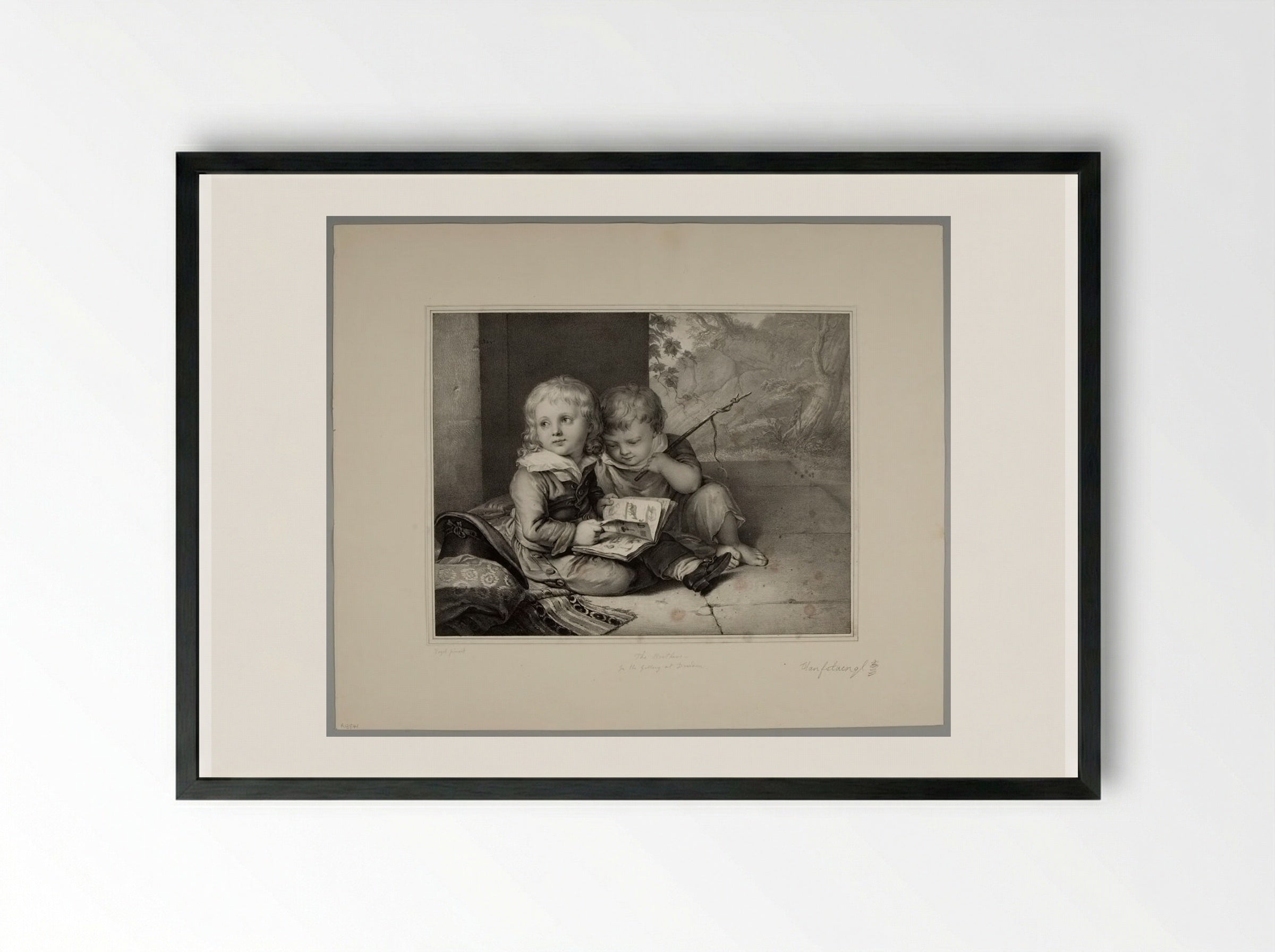 The Brothers - Franz Hanfstaengl - Framed Print Black