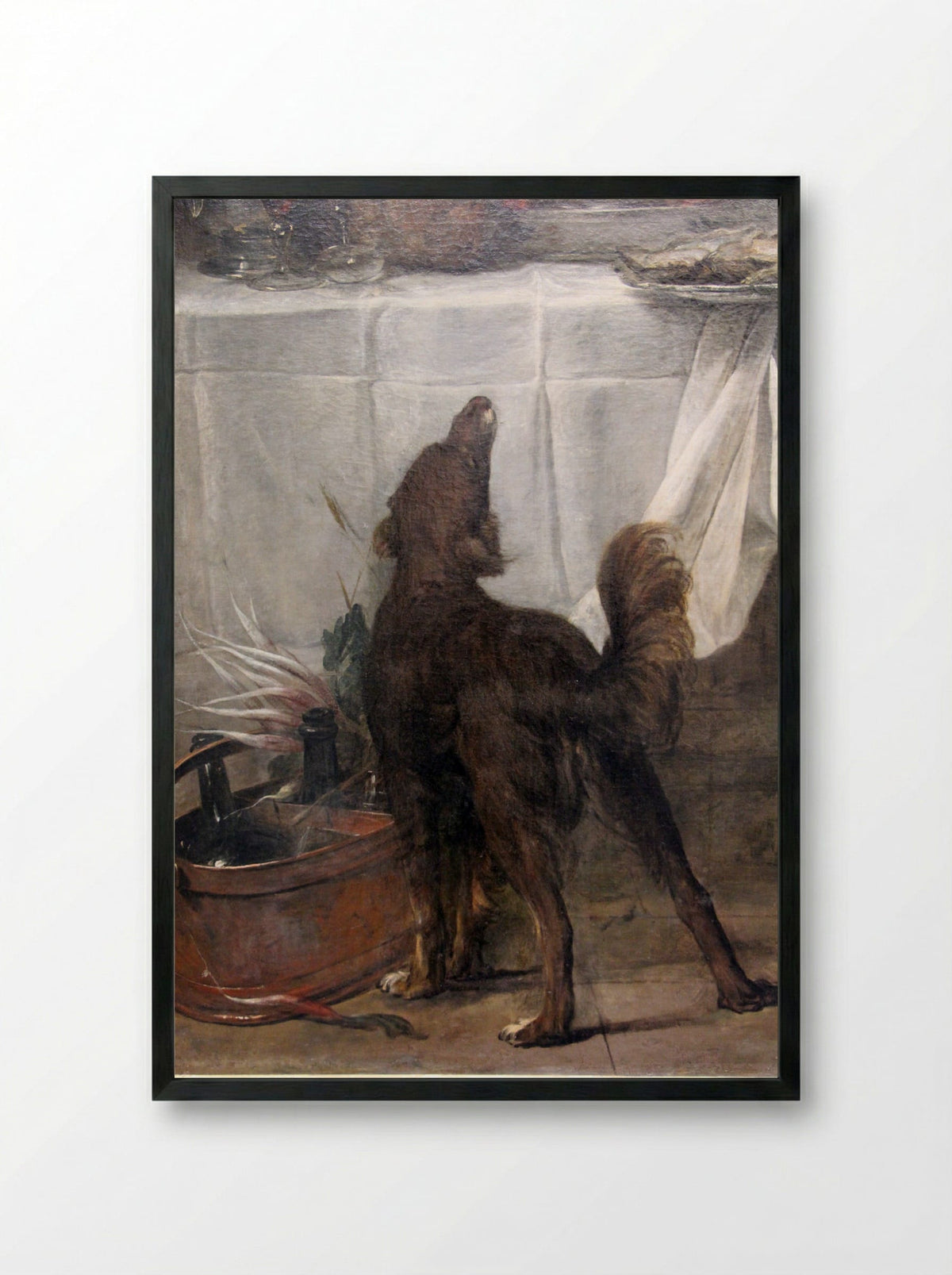The Buffet - Jean-Baptiste-Siméon Chardin - Framed Print Black