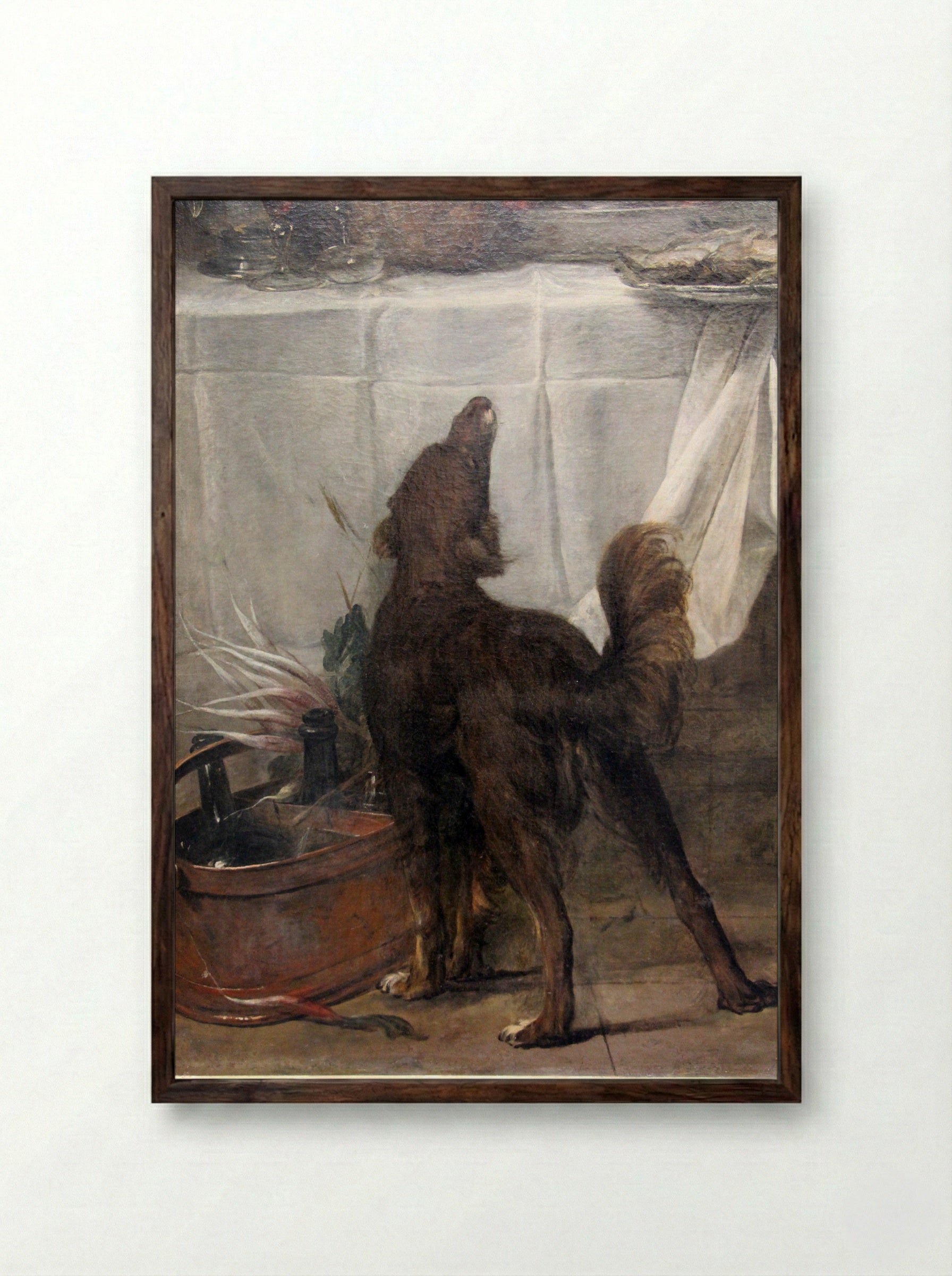The Buffet - Jean-Baptiste-Siméon Chardin - Framed Print Dark Wood
