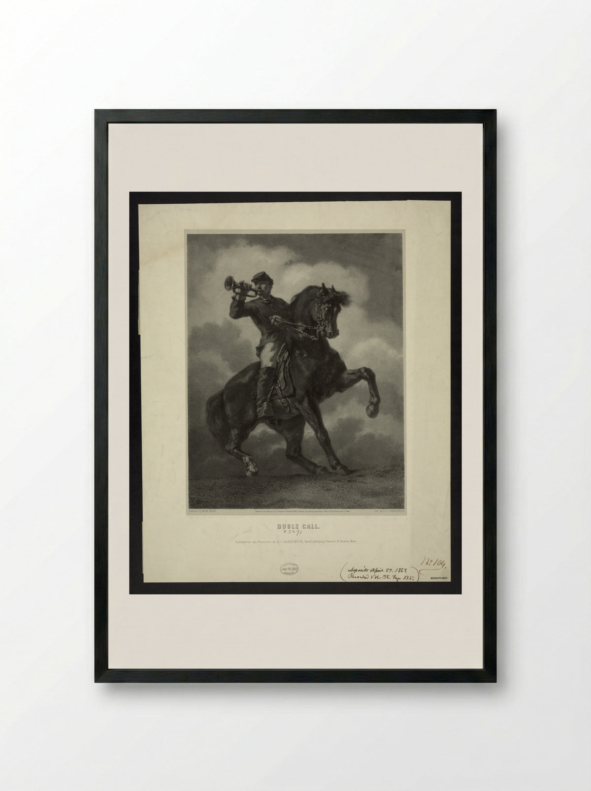 The Bugle Call - Dominique C. Fabronius - Framed Print Black