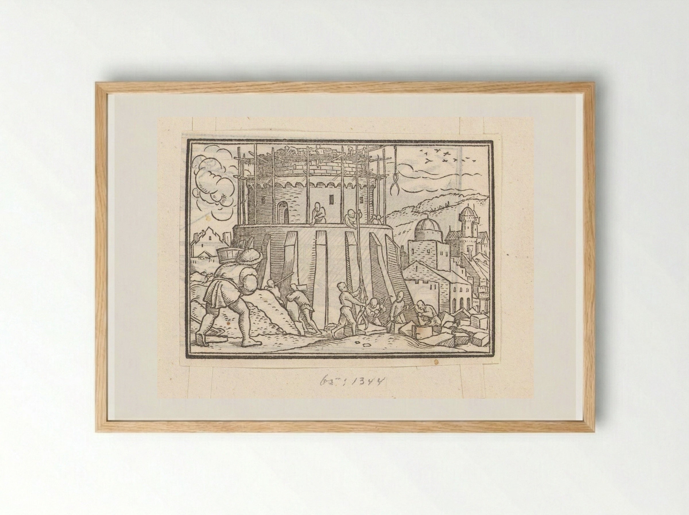 The Building of the Tower of Babel - Veit Rudolf Specklin - Framed Print Wood
