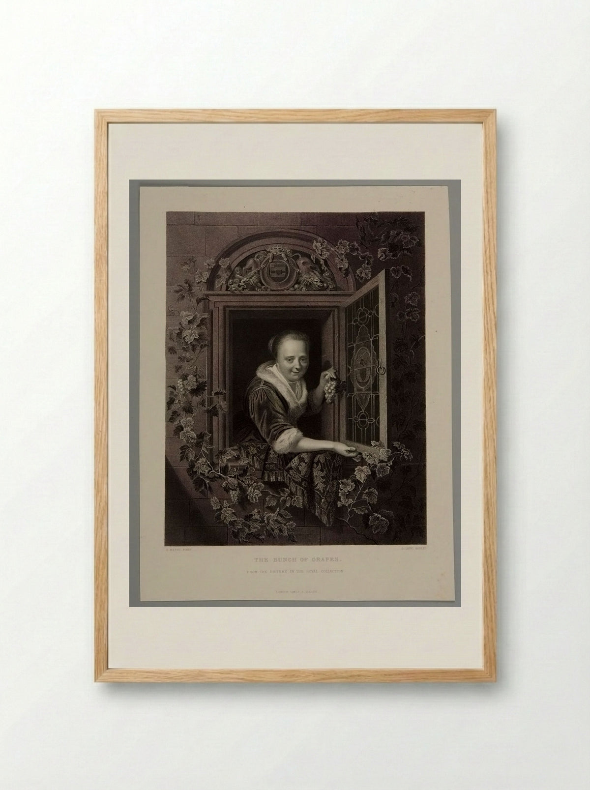 The Bunch of Grapes - Gustave Lévy - Framed Print Wood
