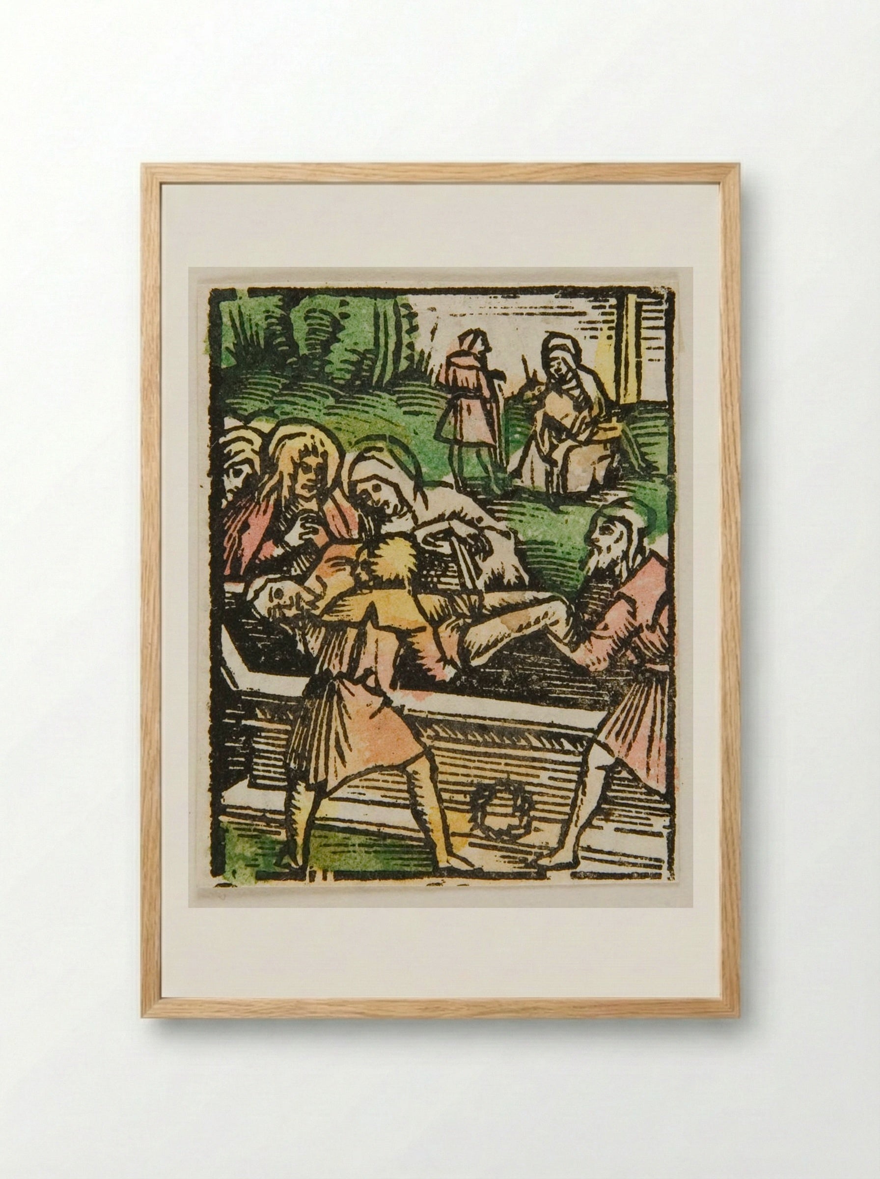 The Burial of Christ - Urs Graf - Framed Print Wood