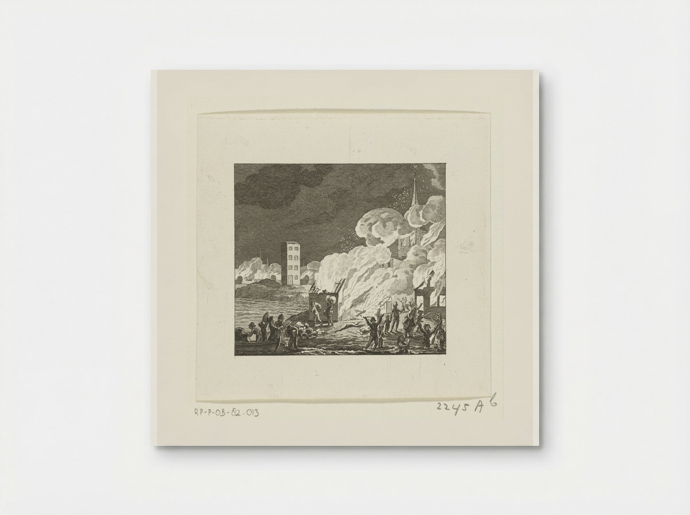 The Burning of West-Terschelling by the English - Cornelis Brouwer - Poster