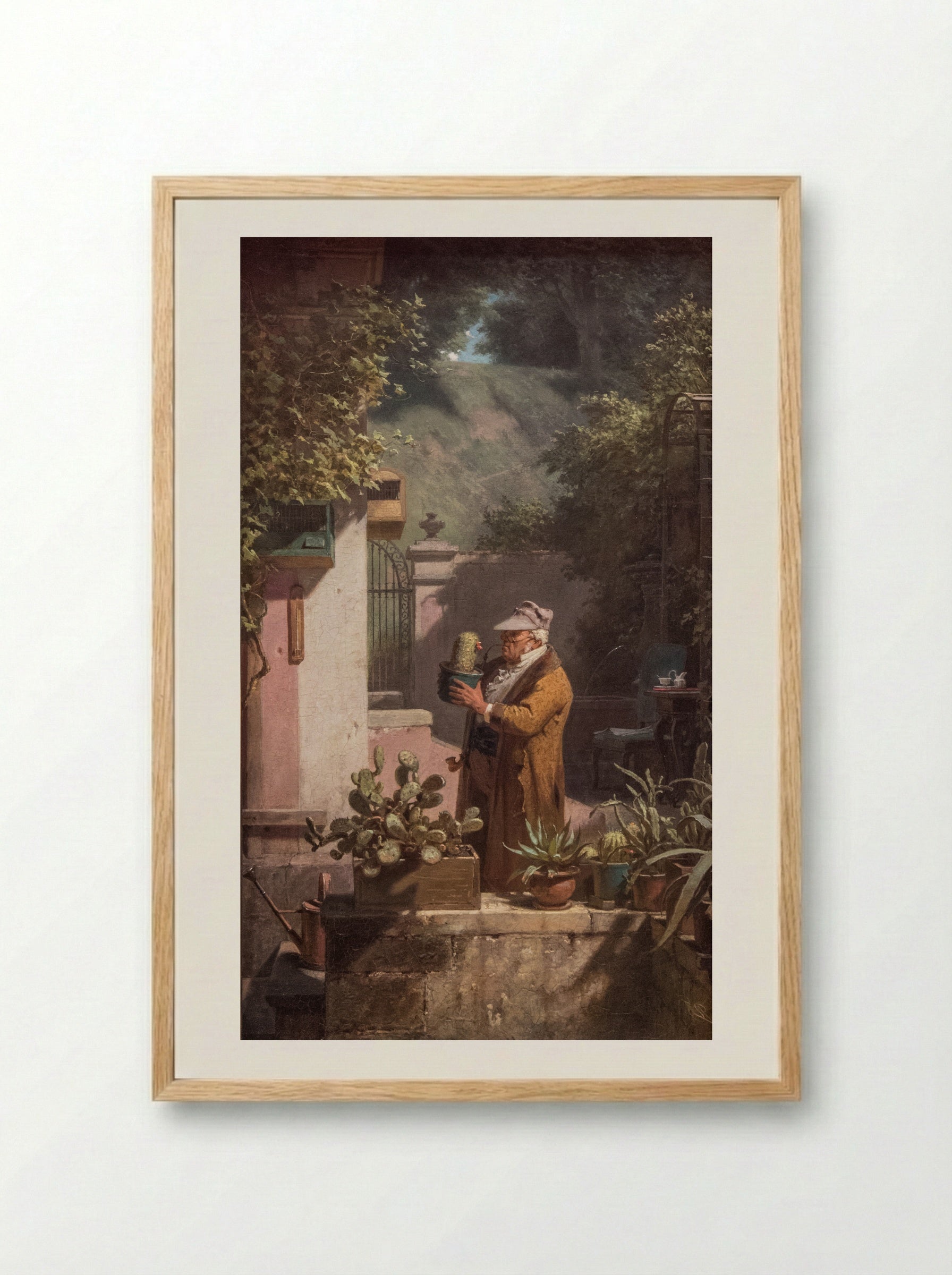 The Cactus Lover - Carl Spitzweg - Framed Print Wood