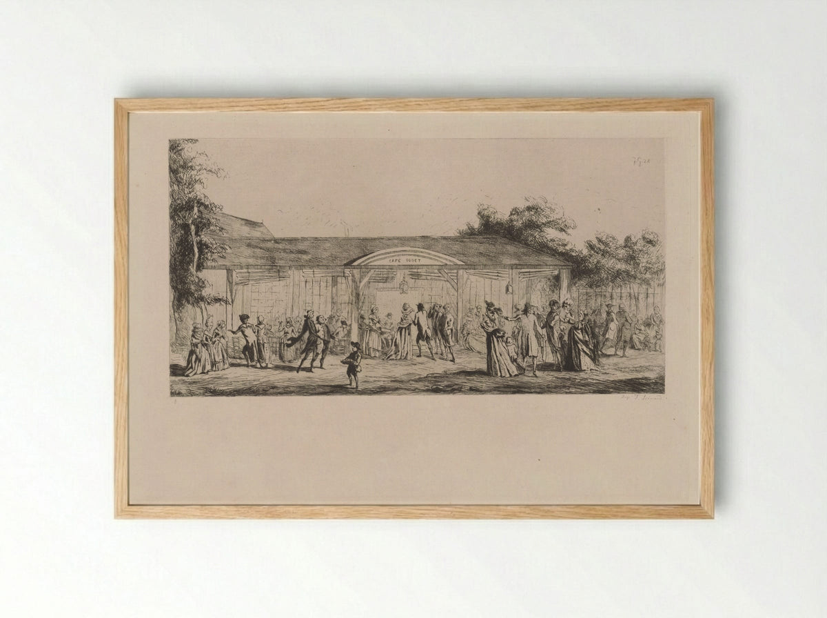 The Café Godet - Jules de Goncourt - Framed Print Wood