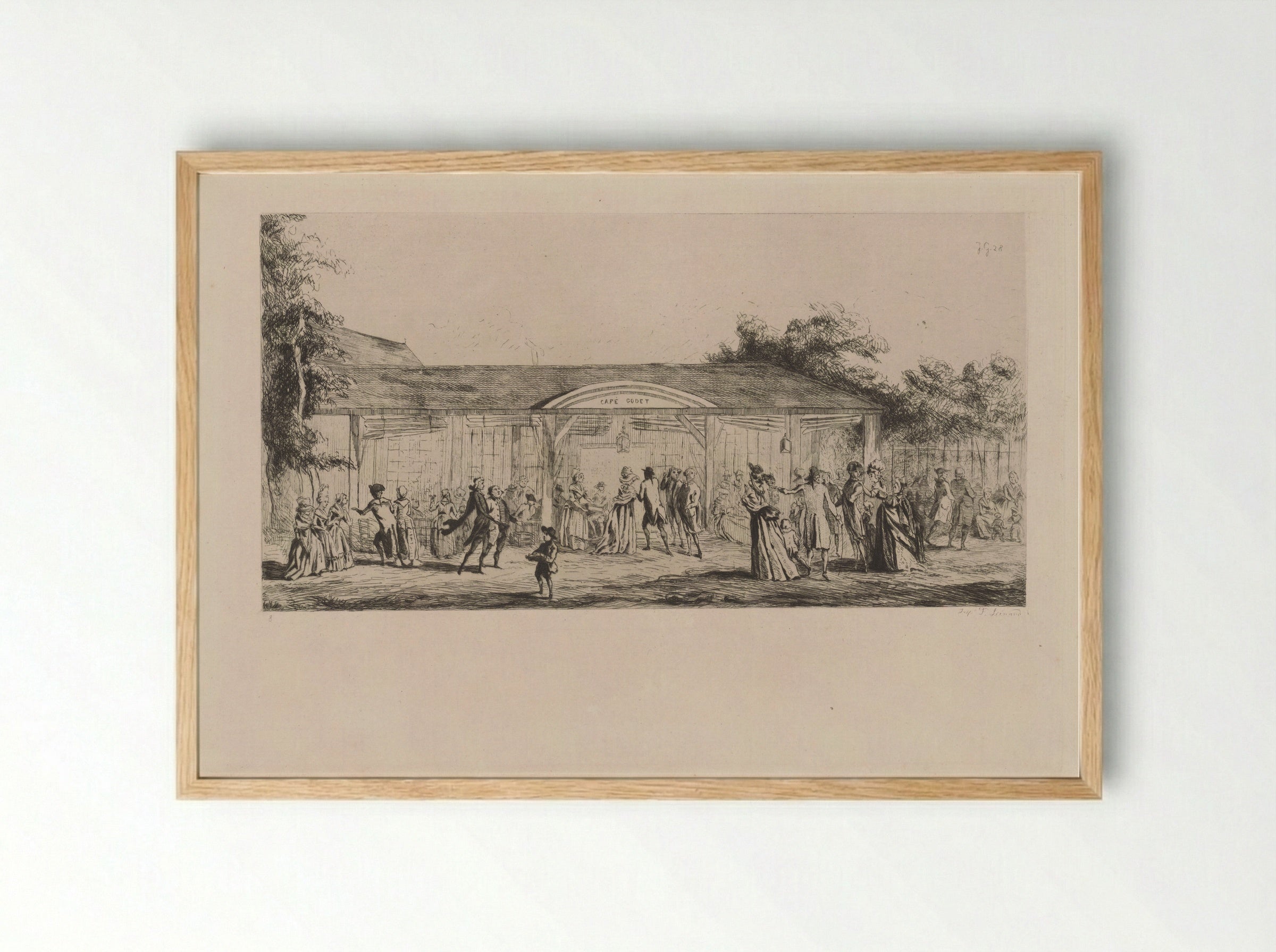 The Café Godet - Jules de Goncourt - Framed Print Wood