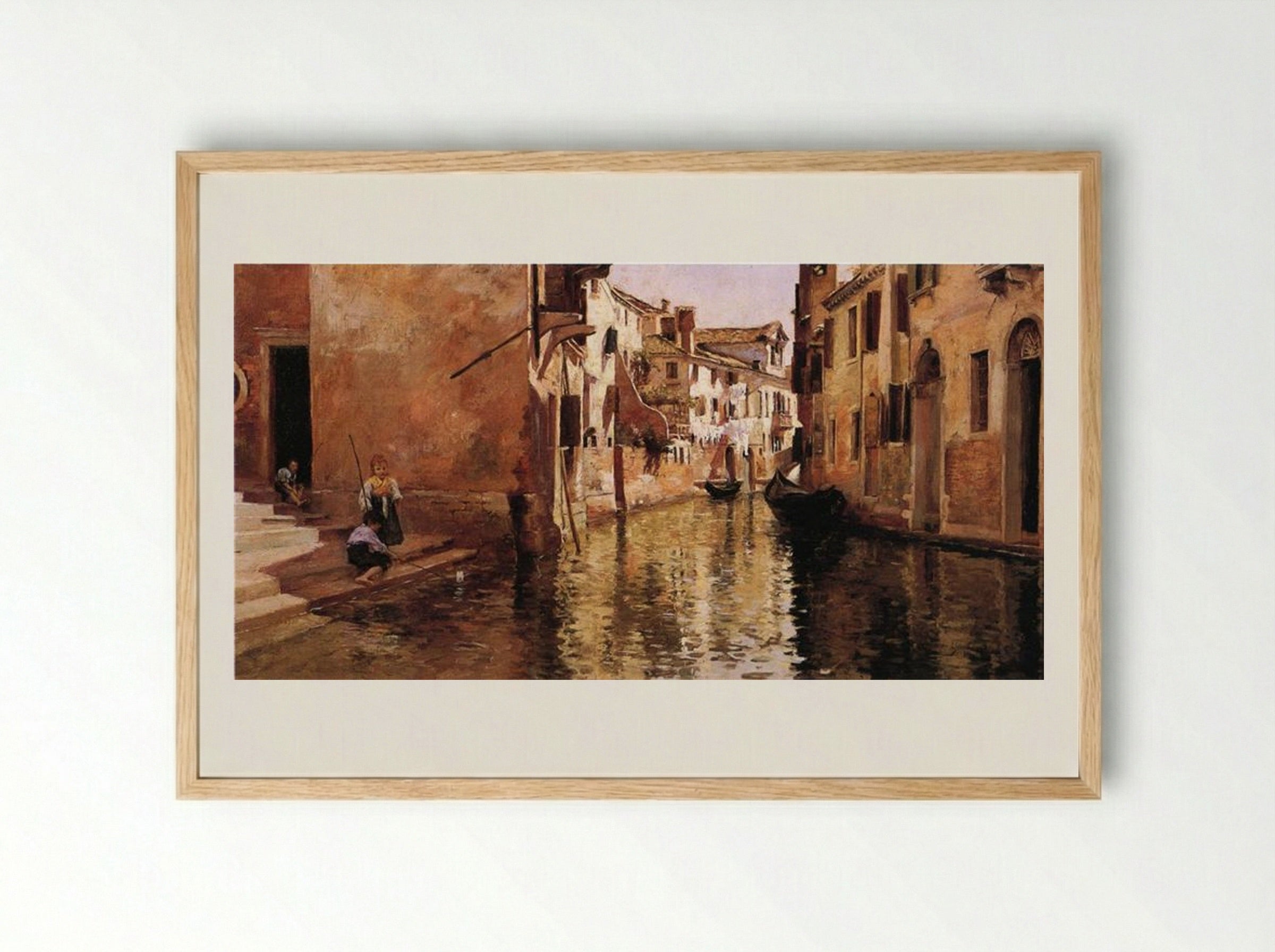 The Canal - Julius LeBlanc Stewart - Framed Print Wood