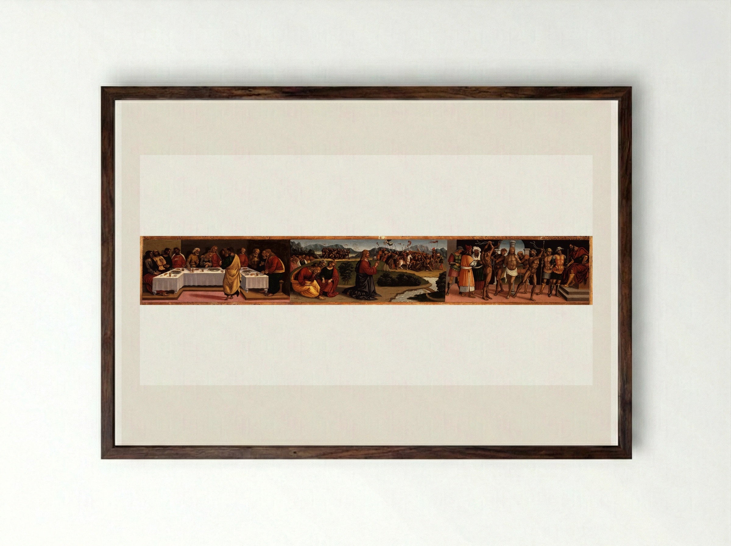 The Capture of Christ - Luca Signorelli - Framed Print Dark Wood
