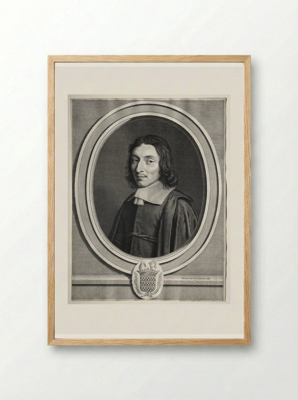The Cardinal of Coislin - Robert Nanteuil - Framed Print Wood