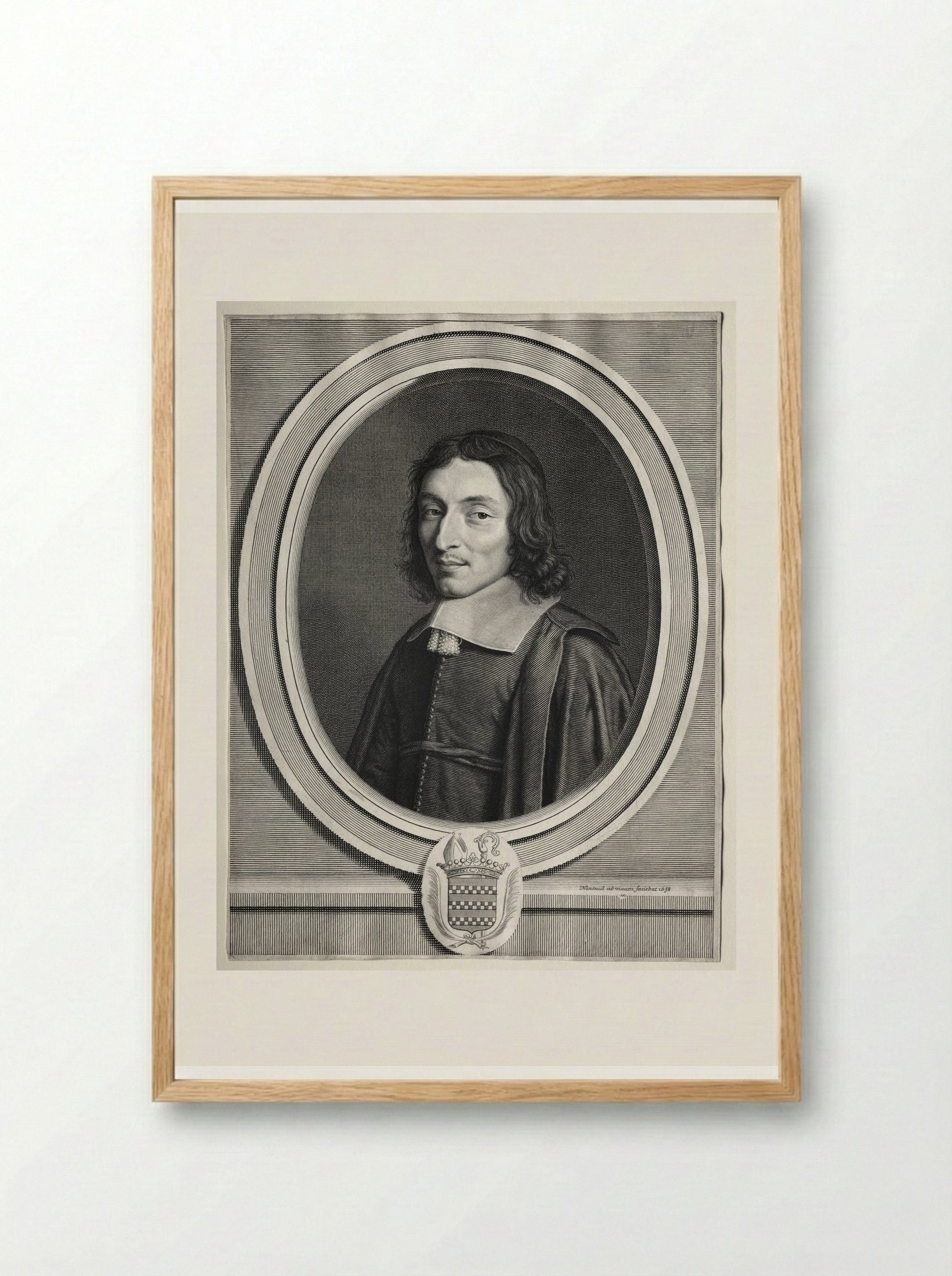 The Cardinal of Coislin - Robert Nanteuil - Framed Print Wood