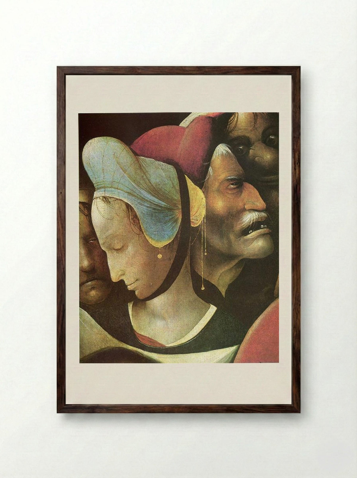 The Carrying of the Cross (Detail) - Hieronymus Bosch - Framed Print Dark Wood