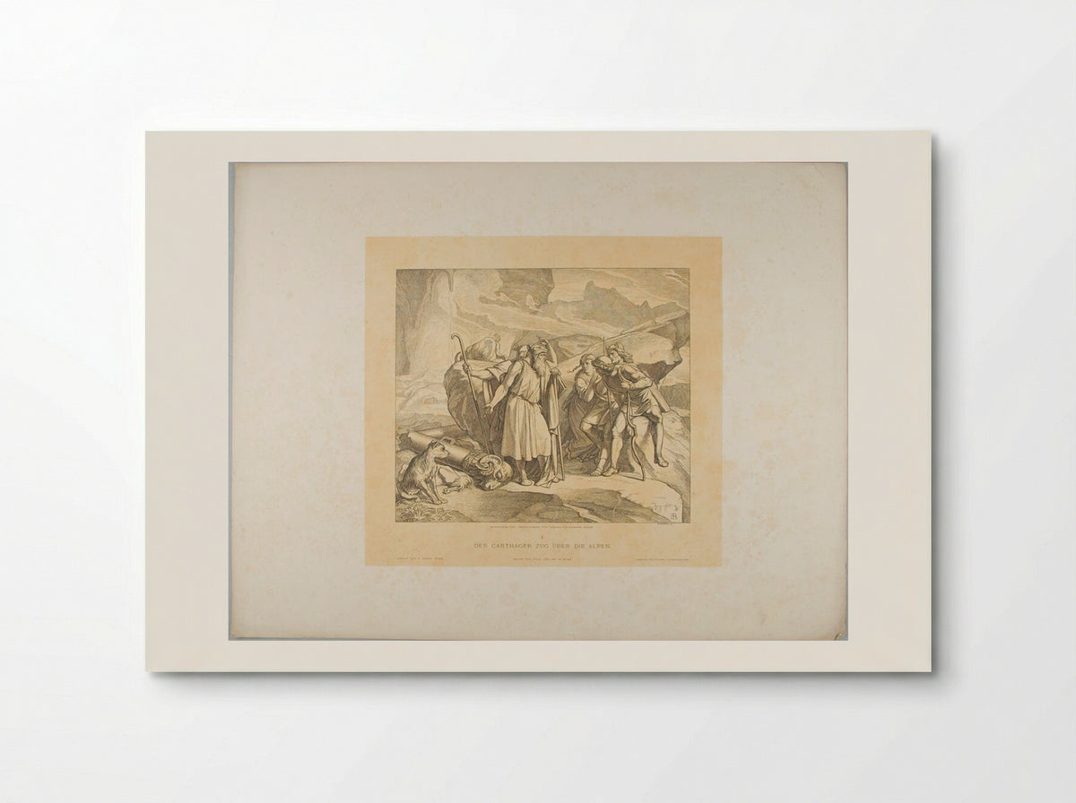 The Carthaginian March over the Alps - Alfred Rethel - Poster