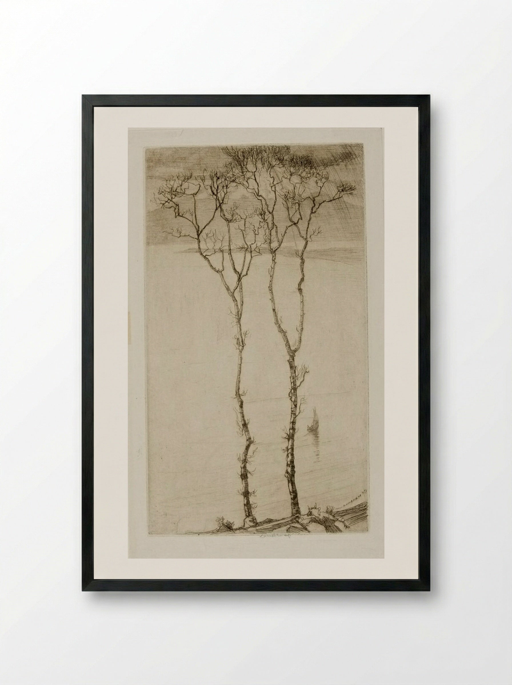 The Castle Rock, No. III - Ernest Stephen Lumsden - Framed Print Black