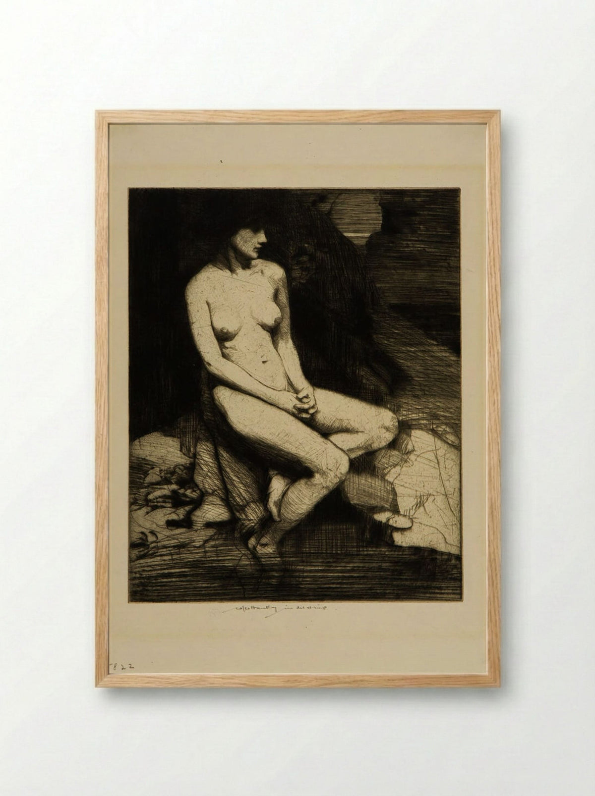 The Cave - William Lee-Hankey - Framed Print Wood