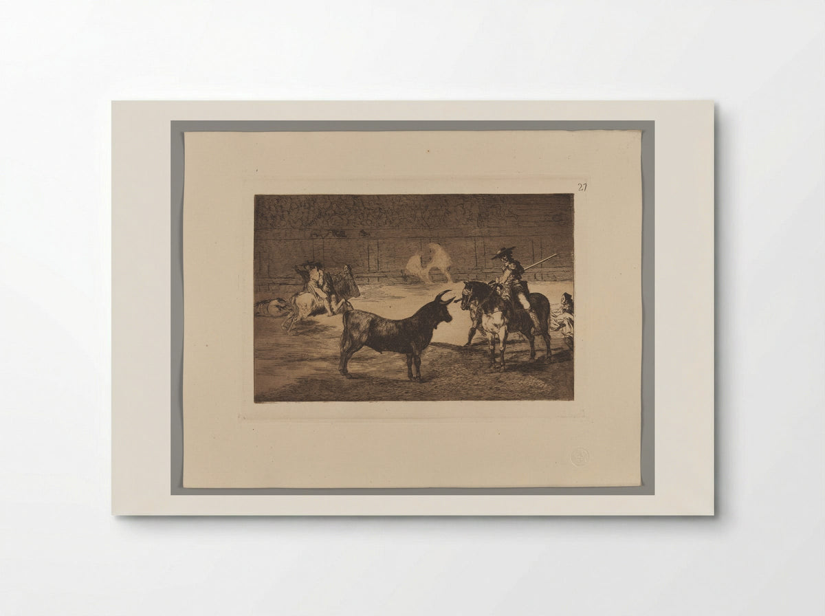 The Celebrated Picador, Fernando del Toro, Draws the Fierce Beast On with His Pique - Francisco José de Goya y Lucientes - Poster