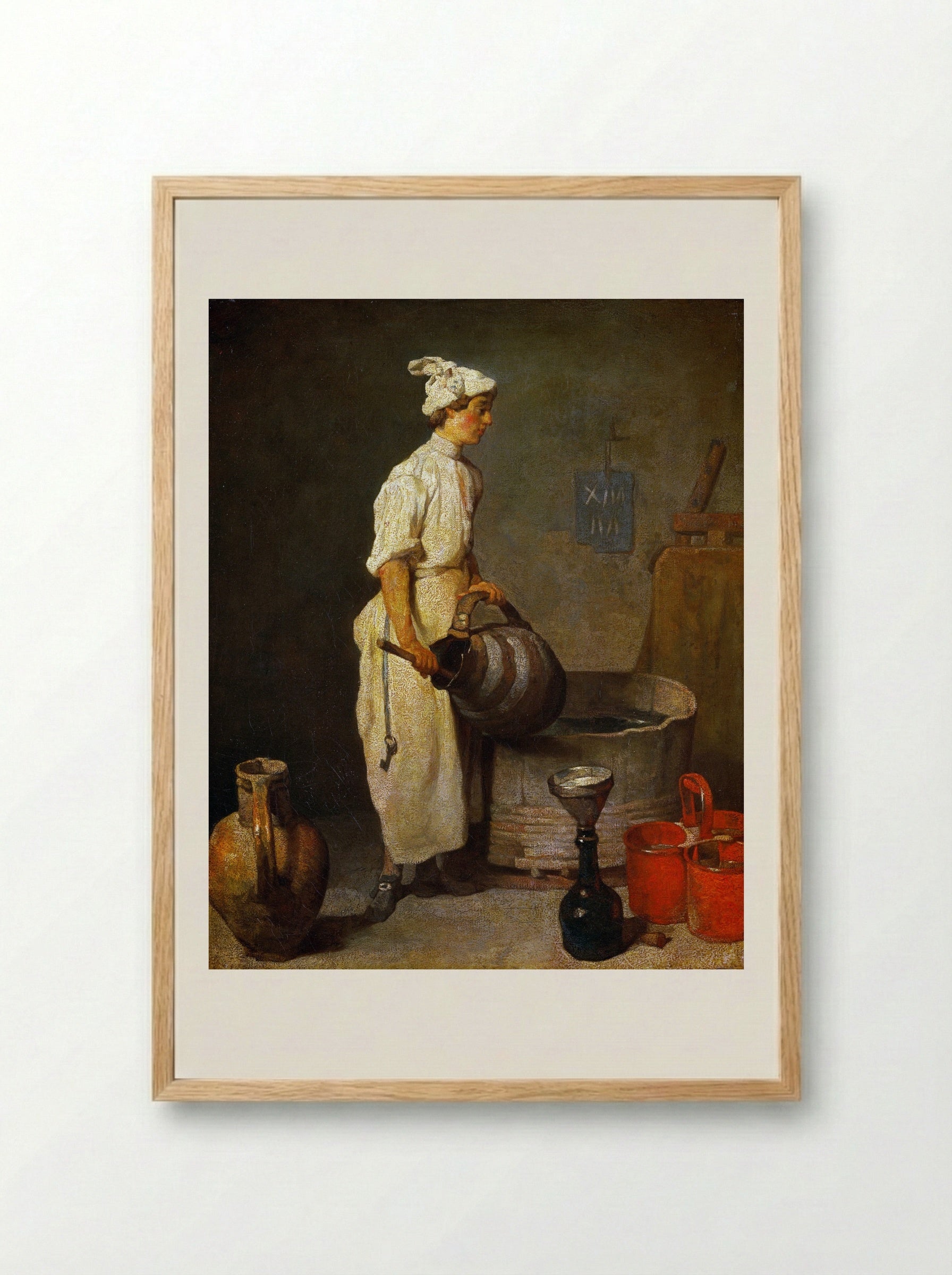 The Cellar Boy - Jean-Baptiste-Siméon Chardin - Framed Print Wood