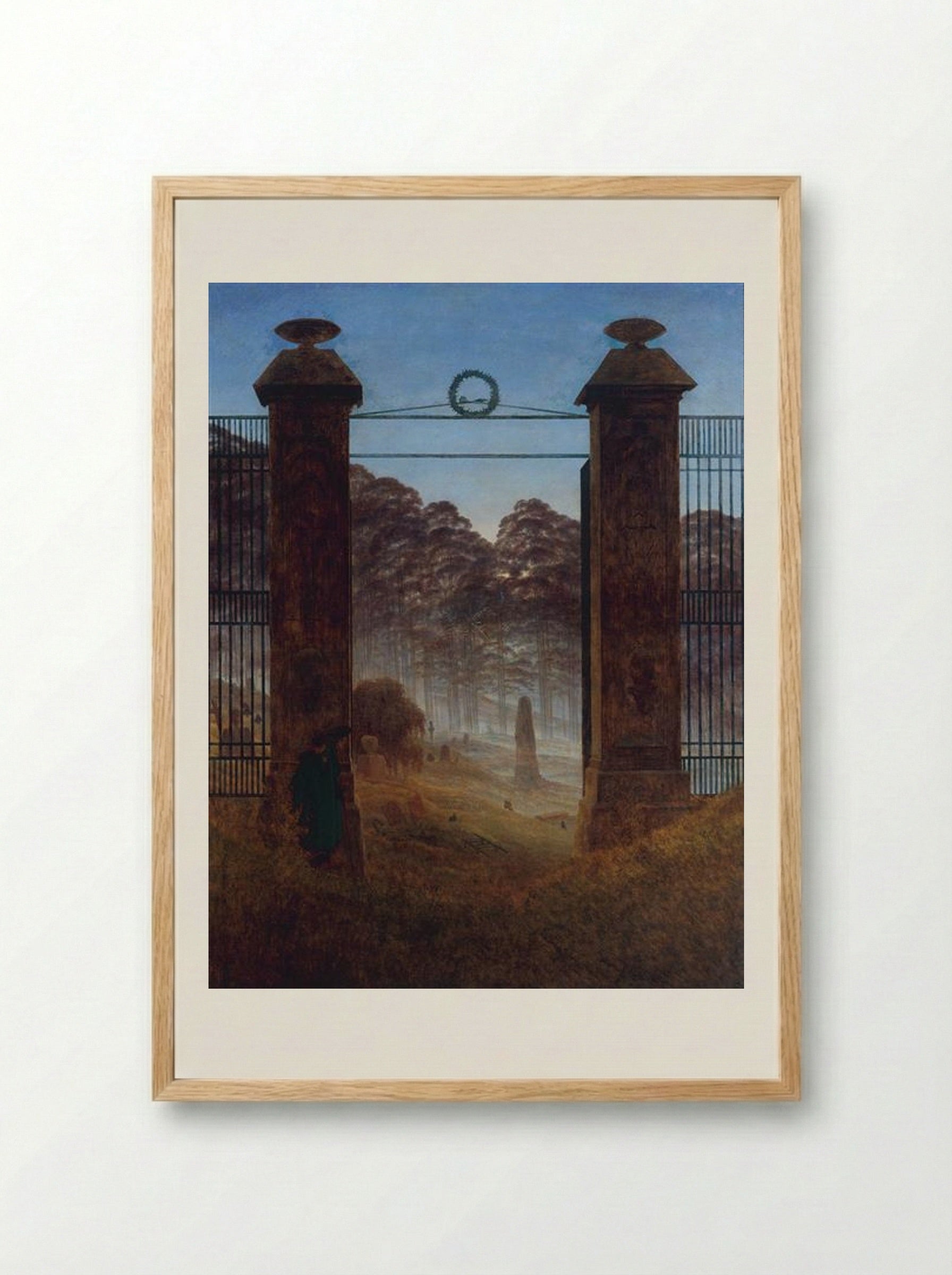 The Cemetery Entrance - Caspar David Friedrich - Framed Print Wood