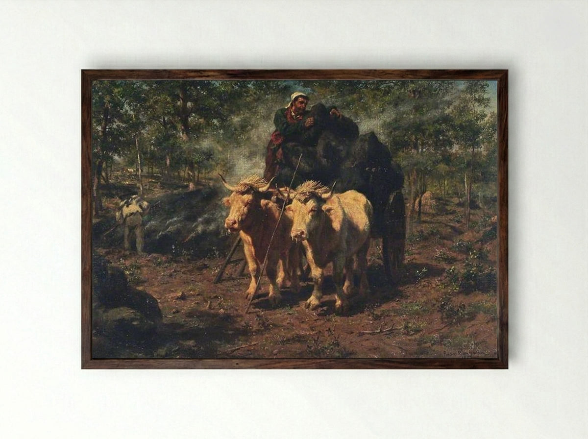 The Charcoal Burners - Rosa Bonheur - Framed Print Dark Wood