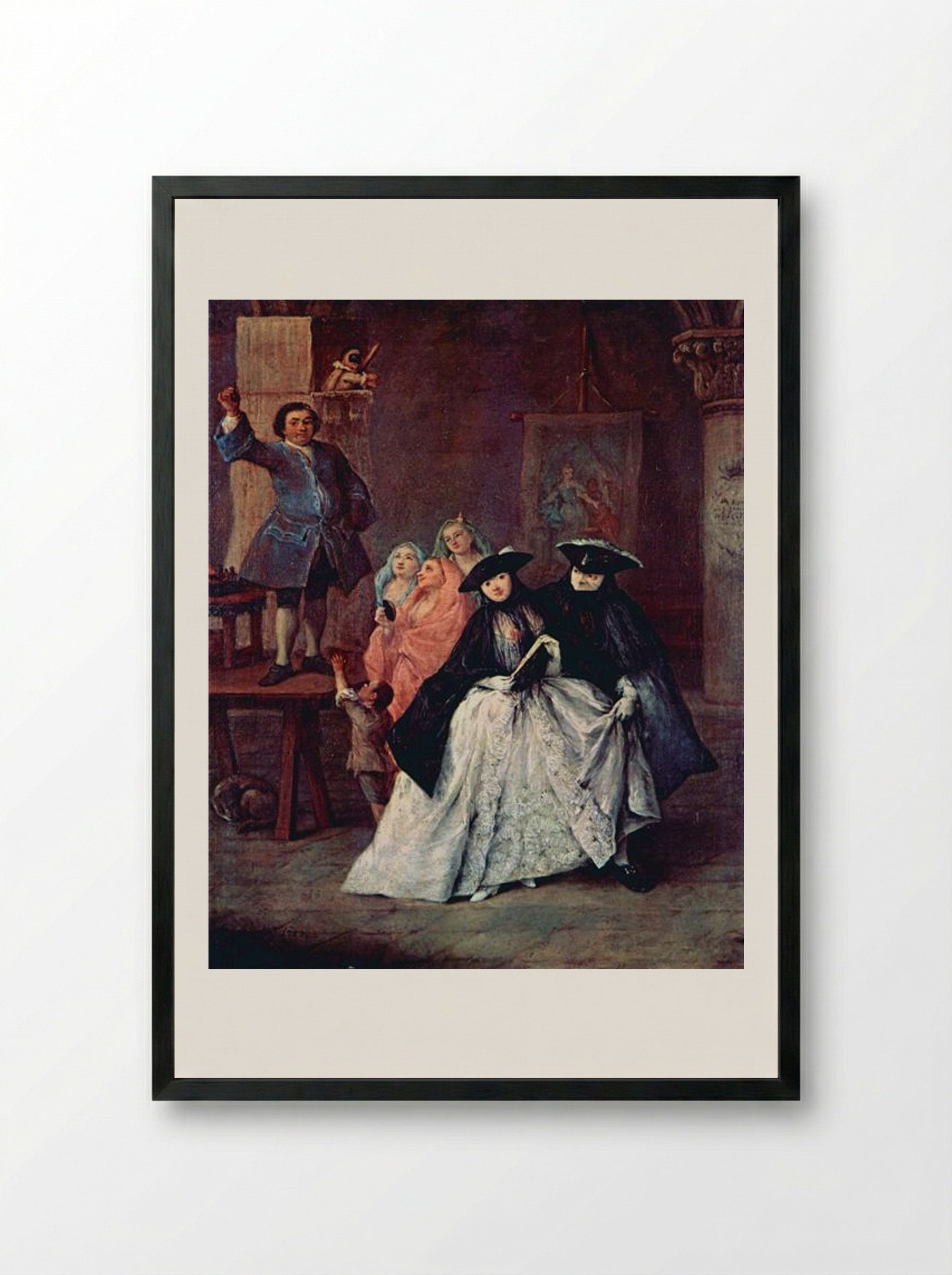 The Charlatan - Pietro Longhi - Framed Print Black