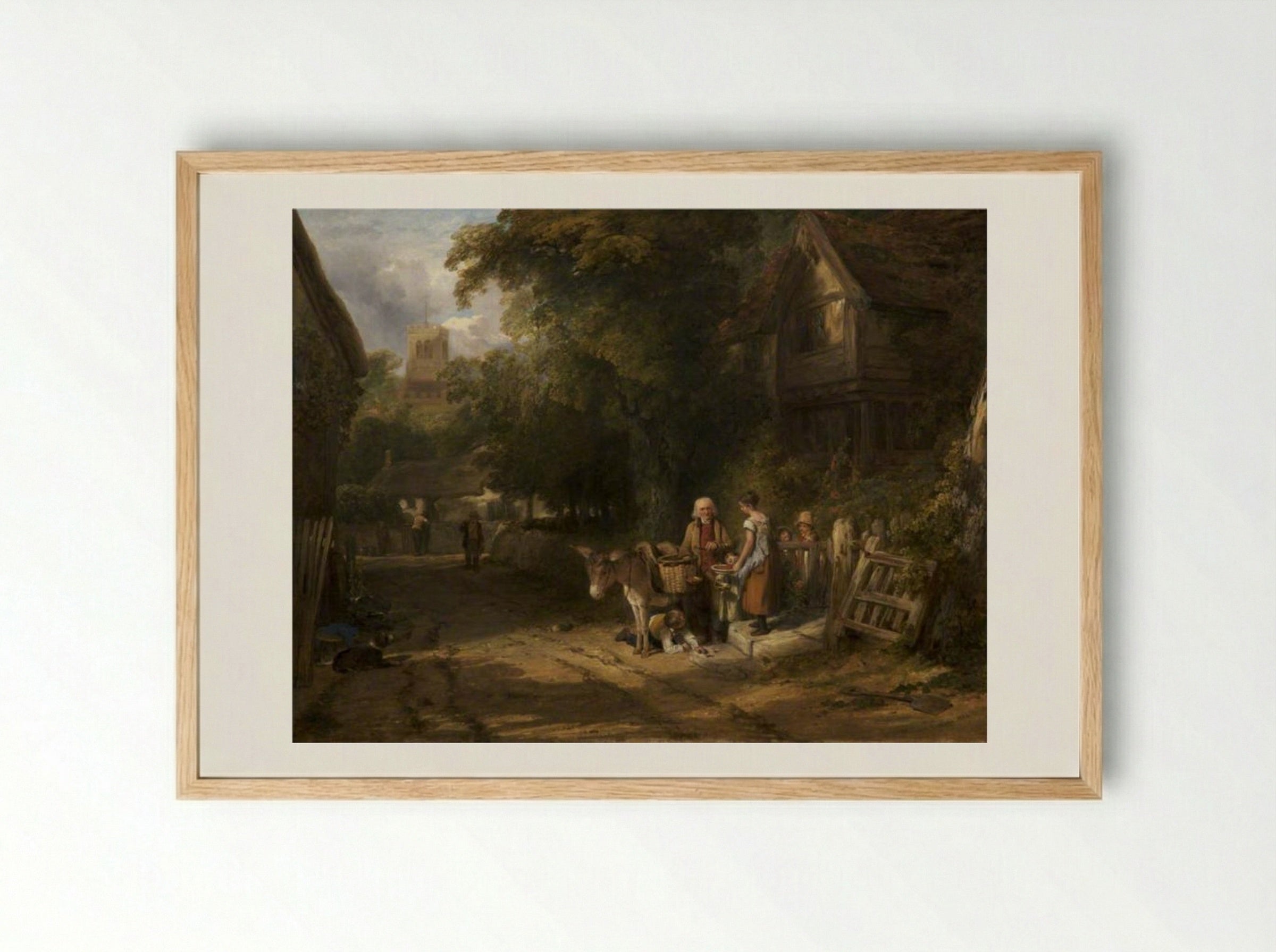The Cherry Seller - William Collins - Framed Print Wood