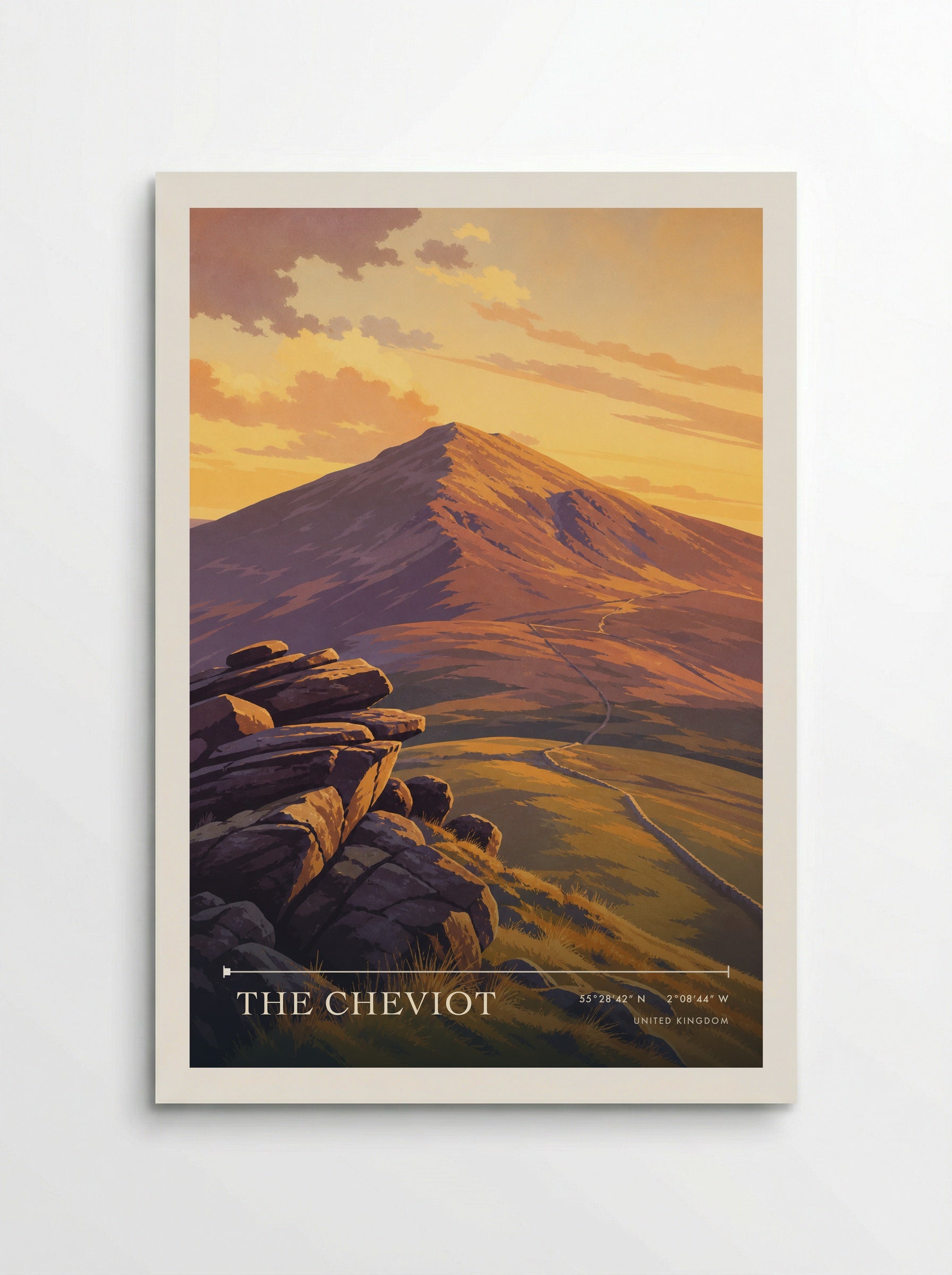 The Cheviot United Kingdom Travel Poster - Poster