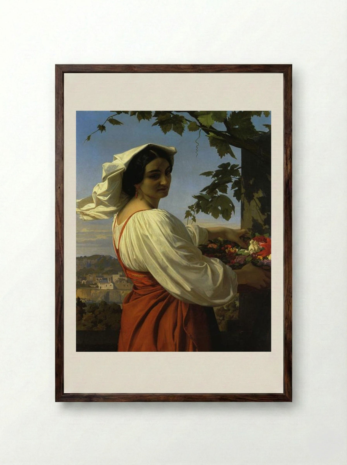 The Chiarrucia - Alexandre Cabanel - Framed Print Dark Wood